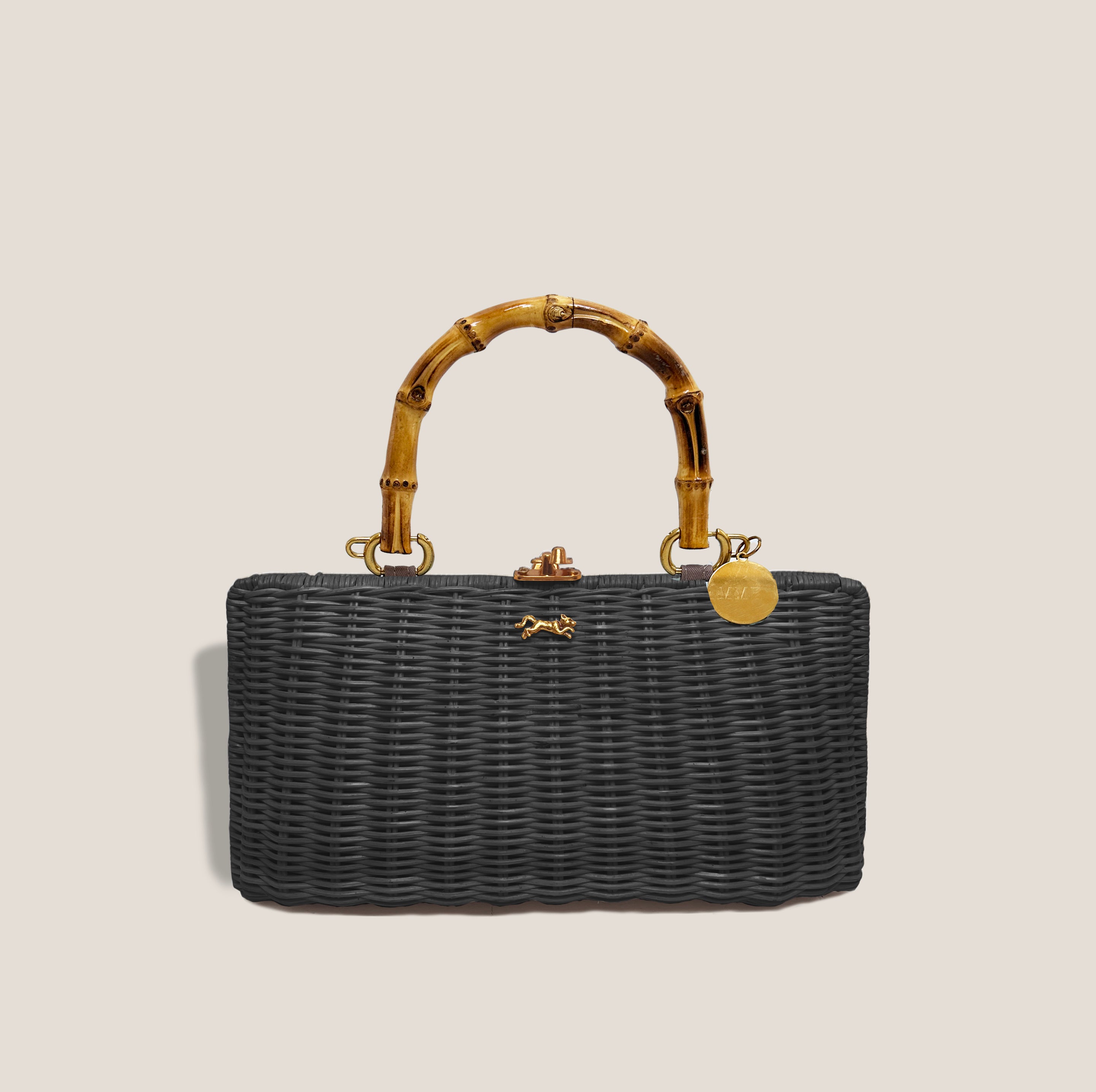 MME. KELLY BAMBOO CLUTCH -  NOIR