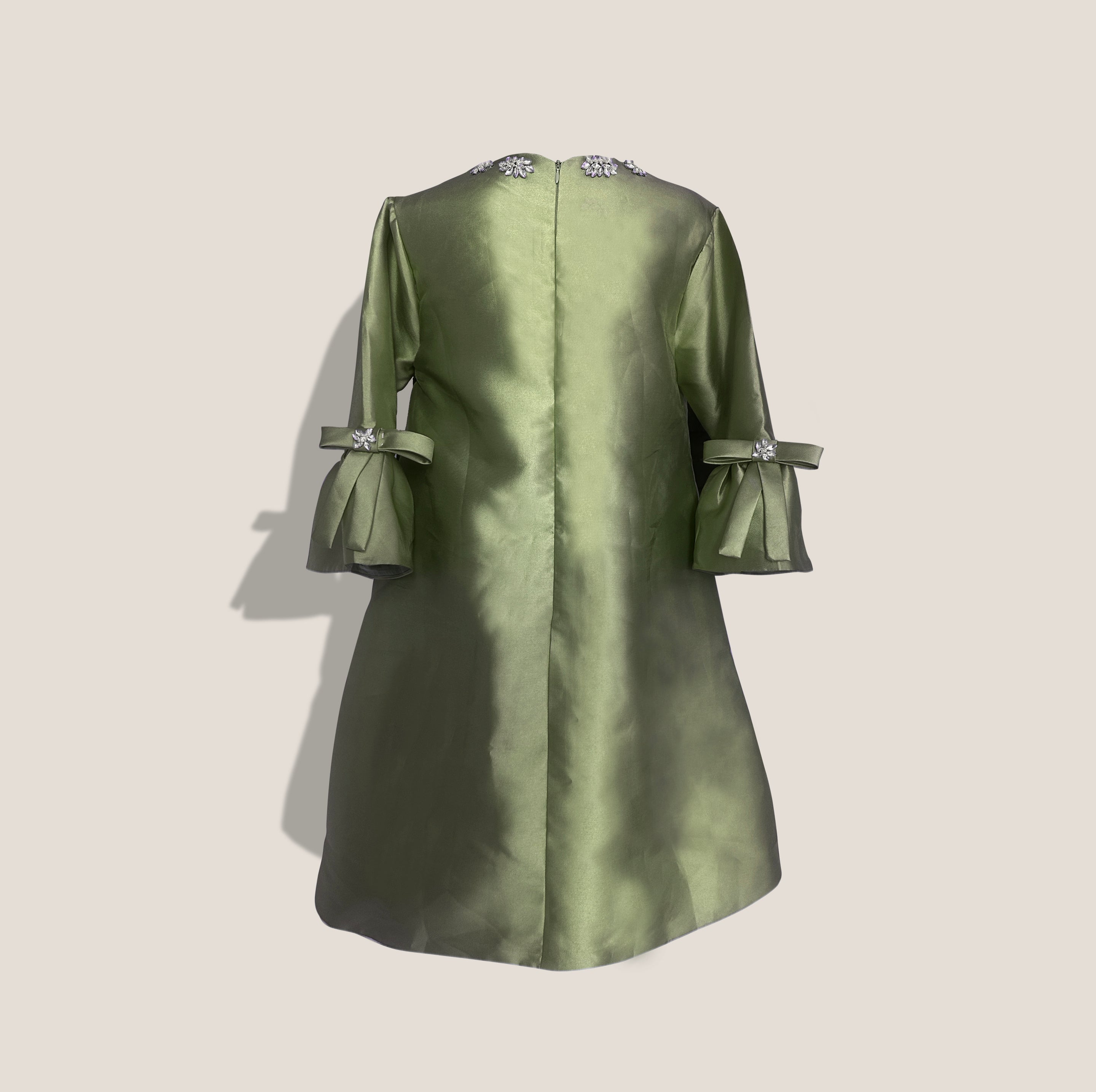 MME.MINK OPERA JEWEL GOWN - CHARTREUSE