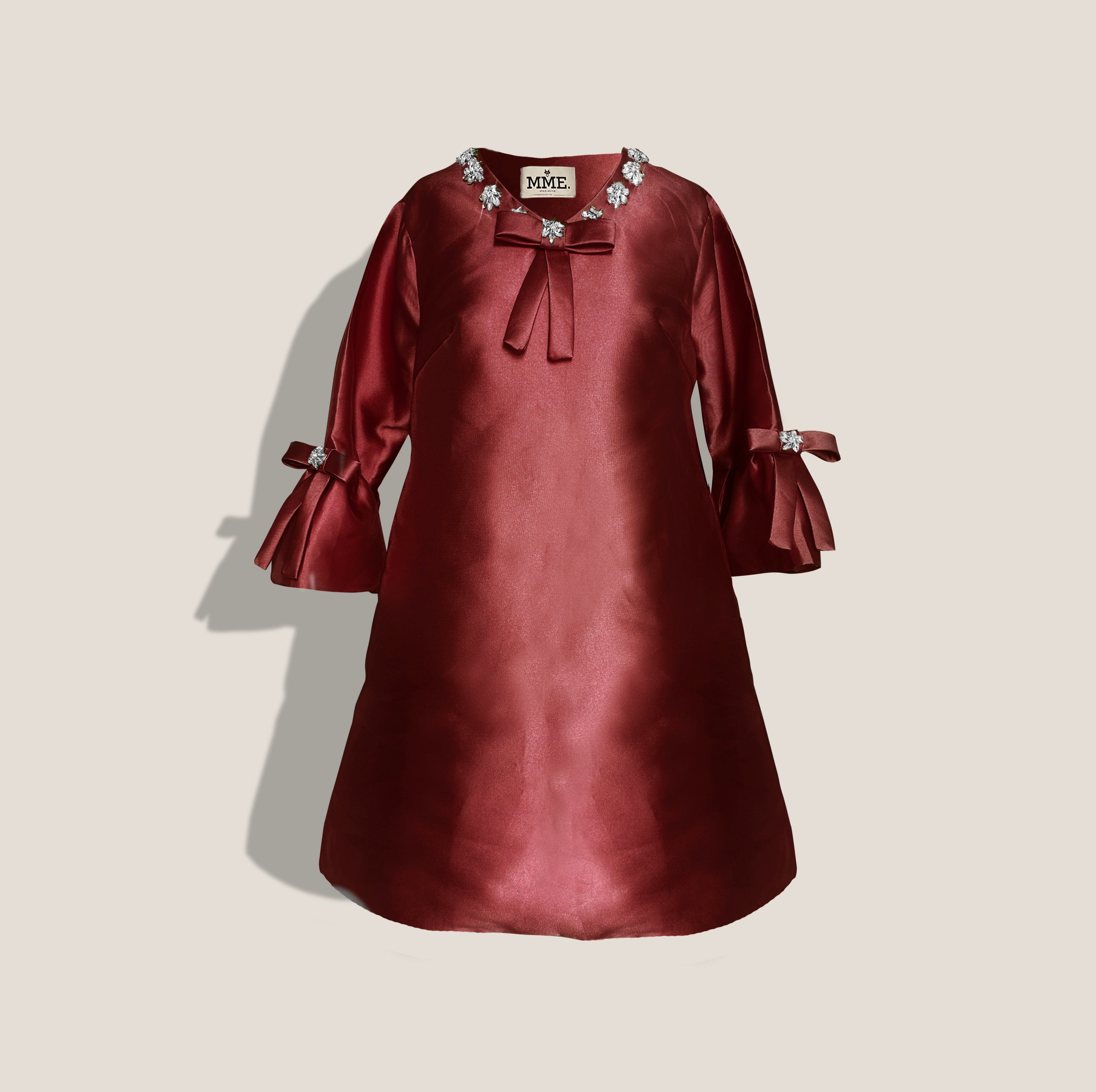 MME.MINK OPERA JEWEL GOWN - BURGUNDY