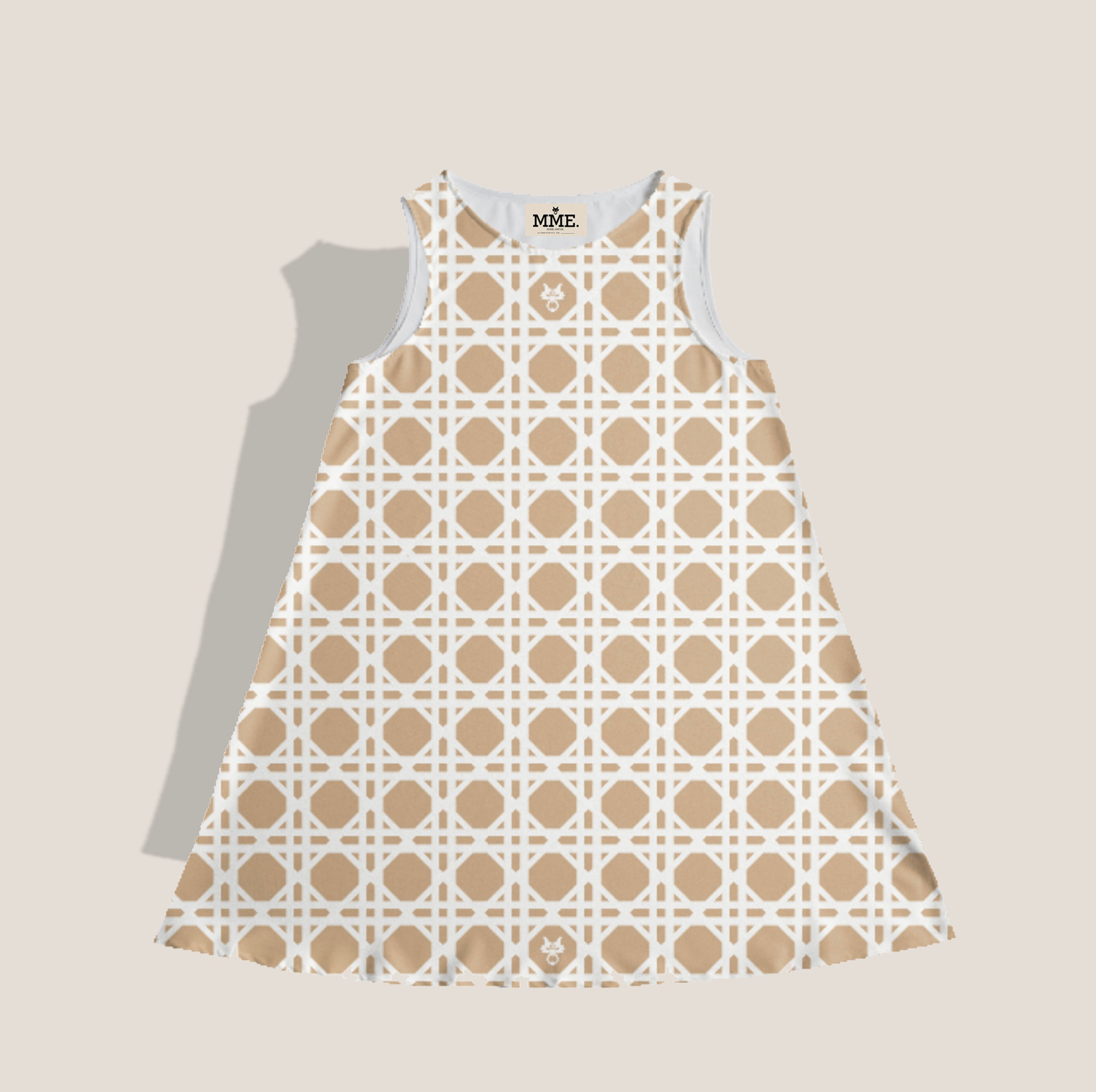 MME. SUMMER CANE Scarf Dress  - NUDE