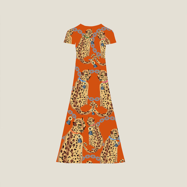 Mme.MINKMME. "LEOPARD" GARDEN Dress