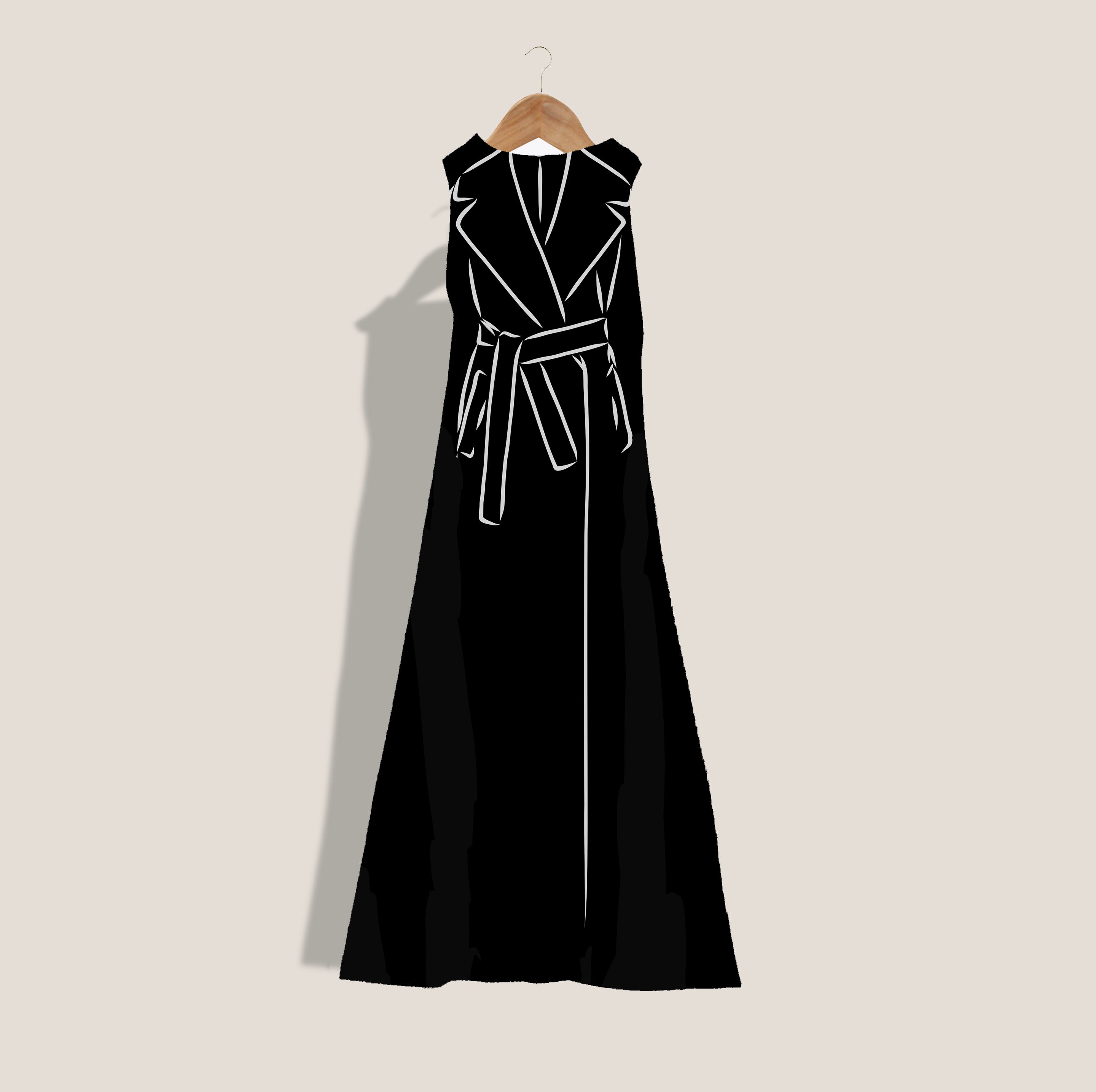 MME. "ROBE" Garden Dress - NOIR*