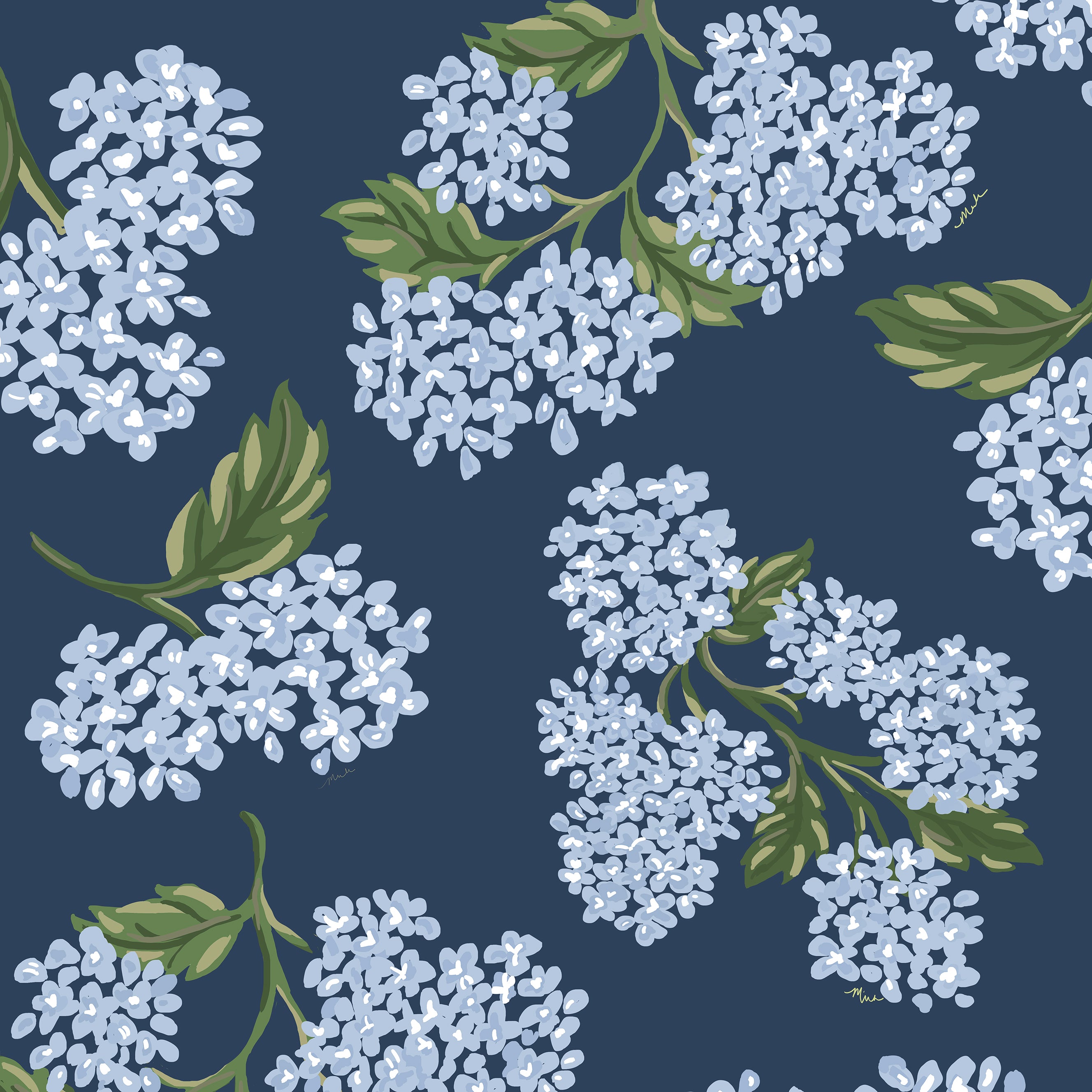 MME. HYDRANGEA GARDEN DRESS - CORNFLOWER