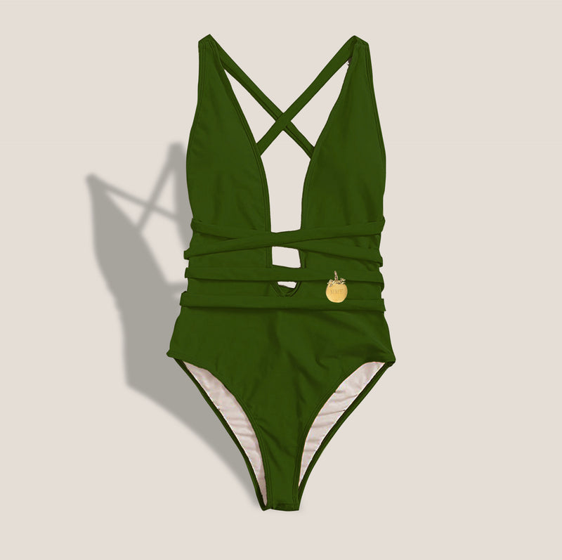 Mme.MINK**Limited Edition** “Summer Dip” Suit - MOSS
