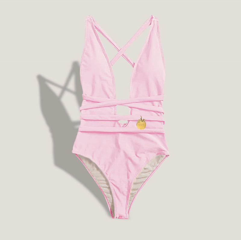 Mme.MINK**Limited Edition** “Summer Dip” Suit - Seashell Pink