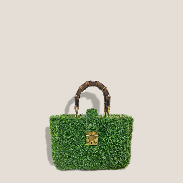 Mme.MINKMME. Petite HEDGE Tote - Grass
