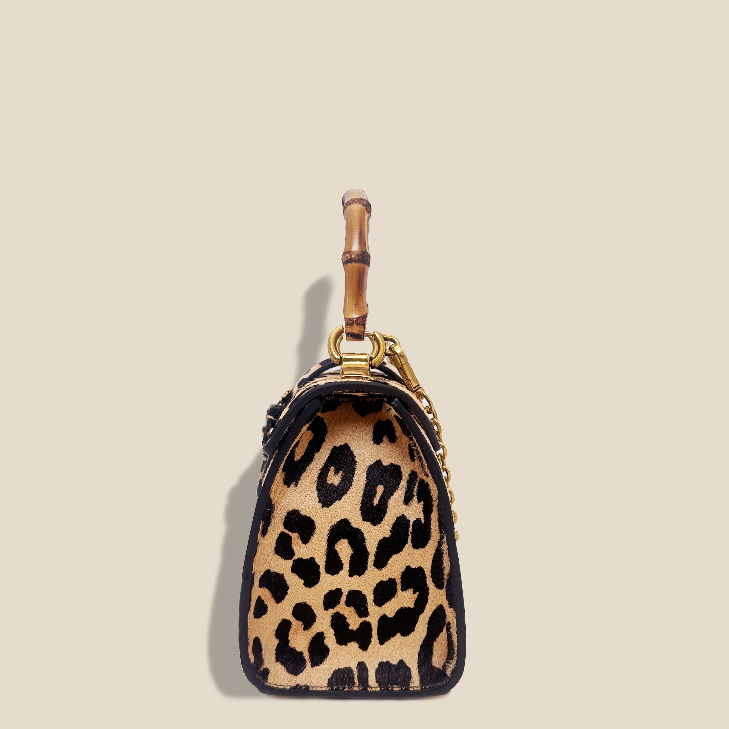THE CARLTON BOW BAG 20cm - LEOPARD