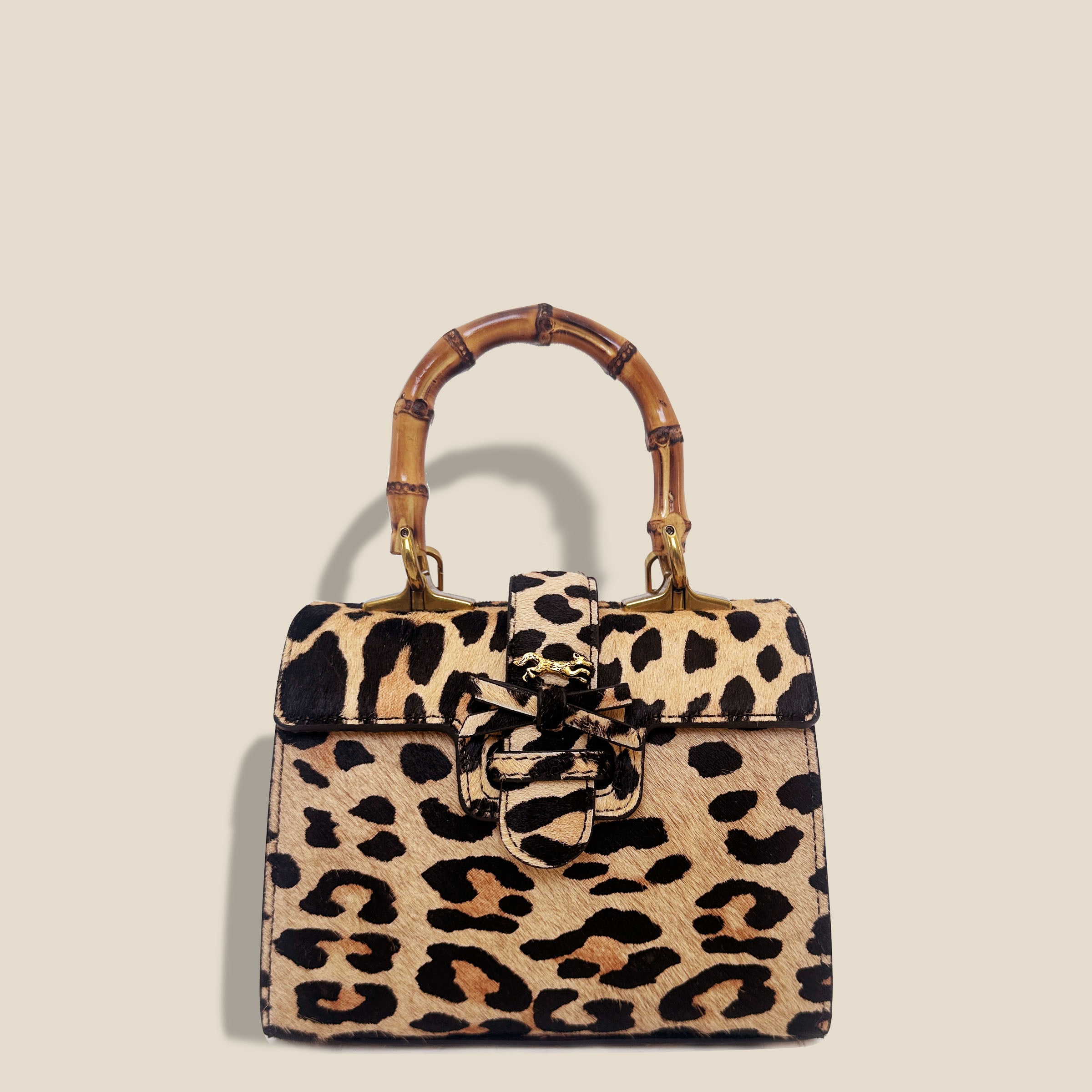 THE CARLTON BOW BAG 20cm - LEOPARD