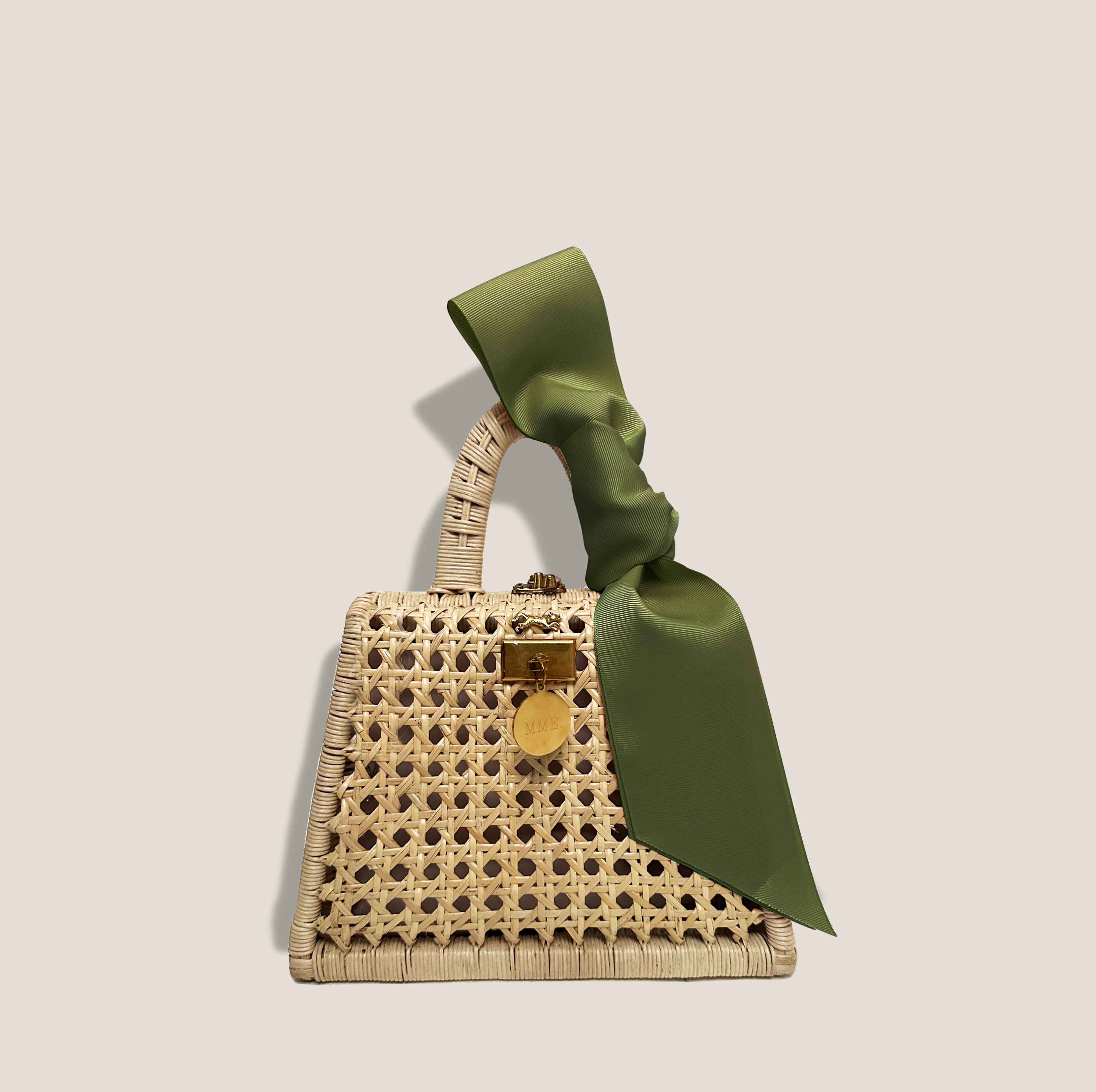 MME. MONACO CANE BAG - MOSS