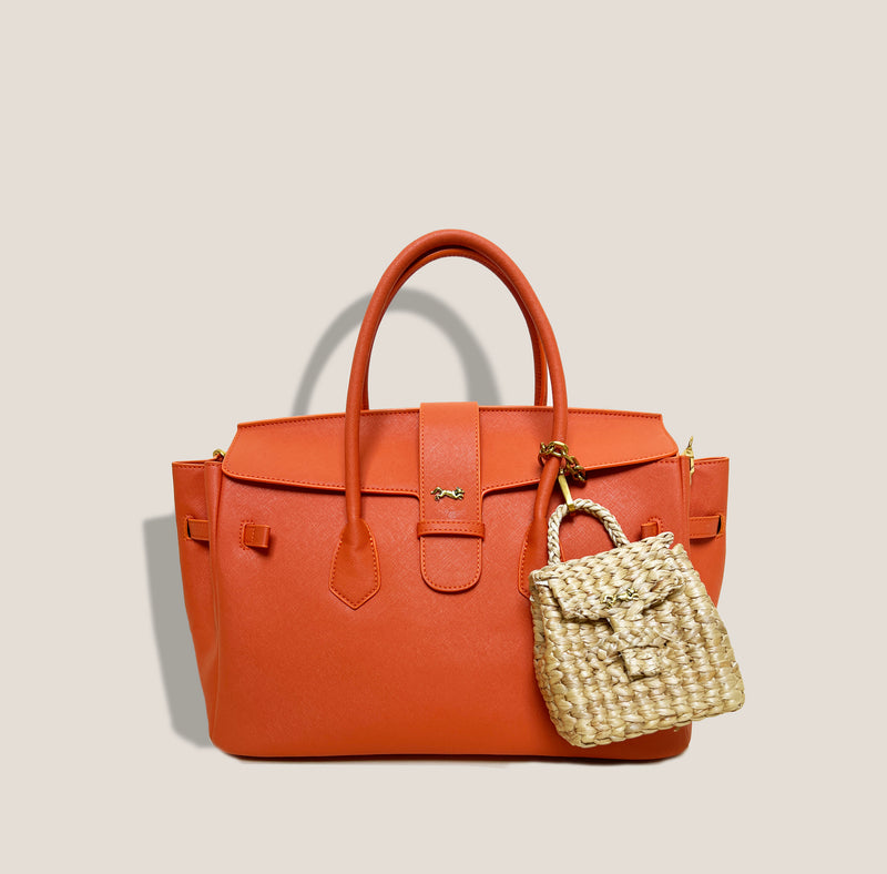 Mme.MINKThe ONASSIS 35 + BASKET TOTE - CLEMENTINE*