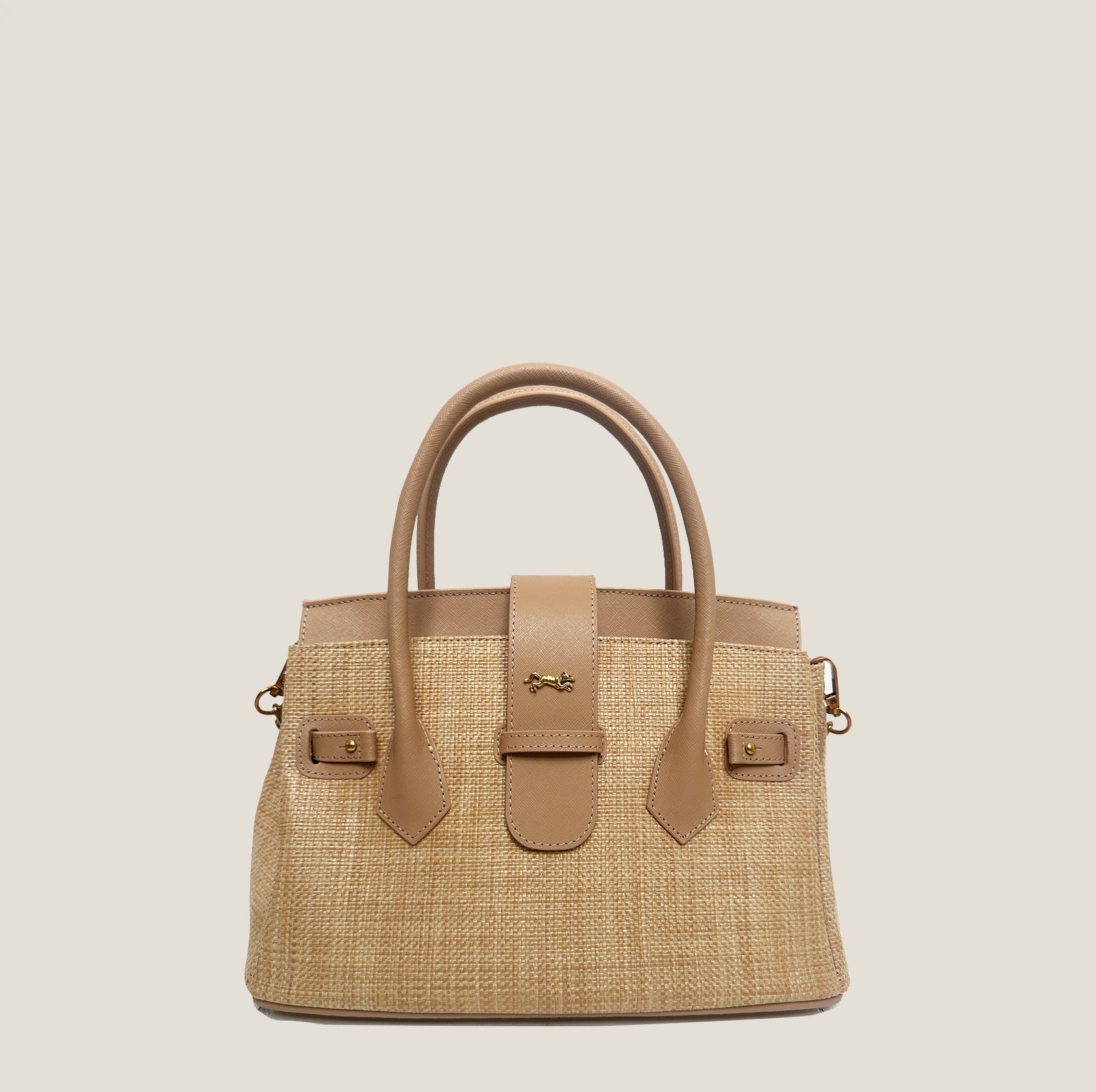 The ONASSIS 30 WOVEN TOTE - NUDE