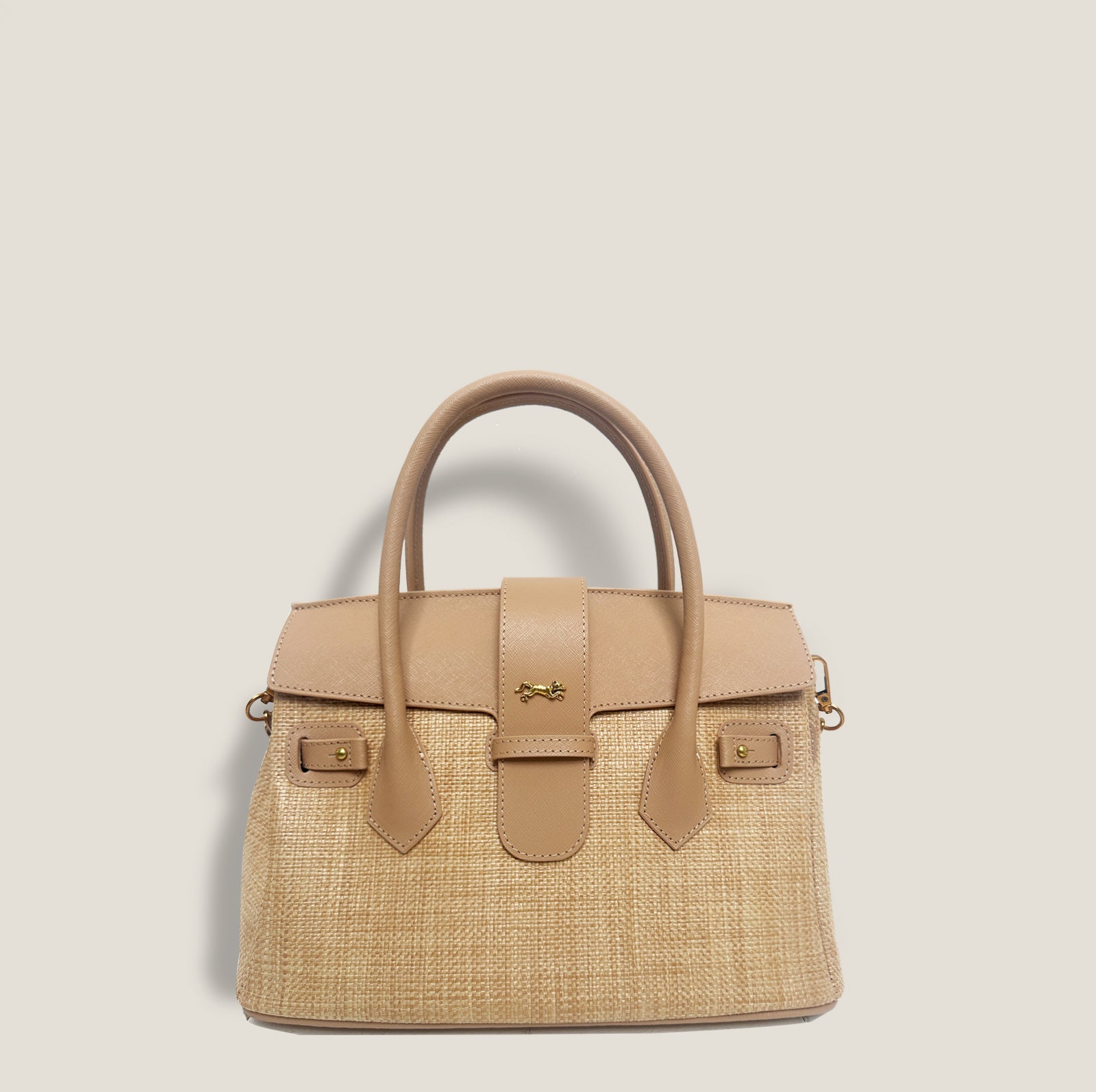The ONASSIS 30 WOVEN TOTE - NUDE