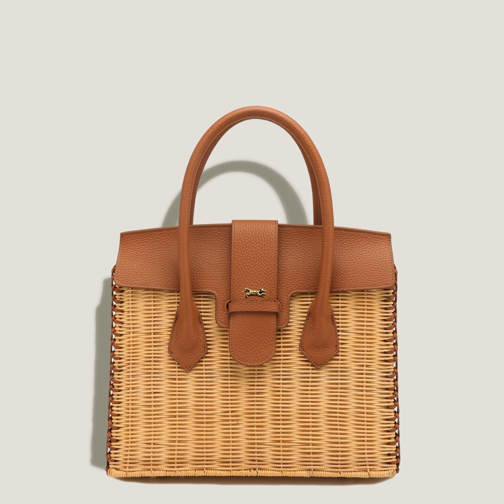 THE CARLTON  BASKET - CAMEL