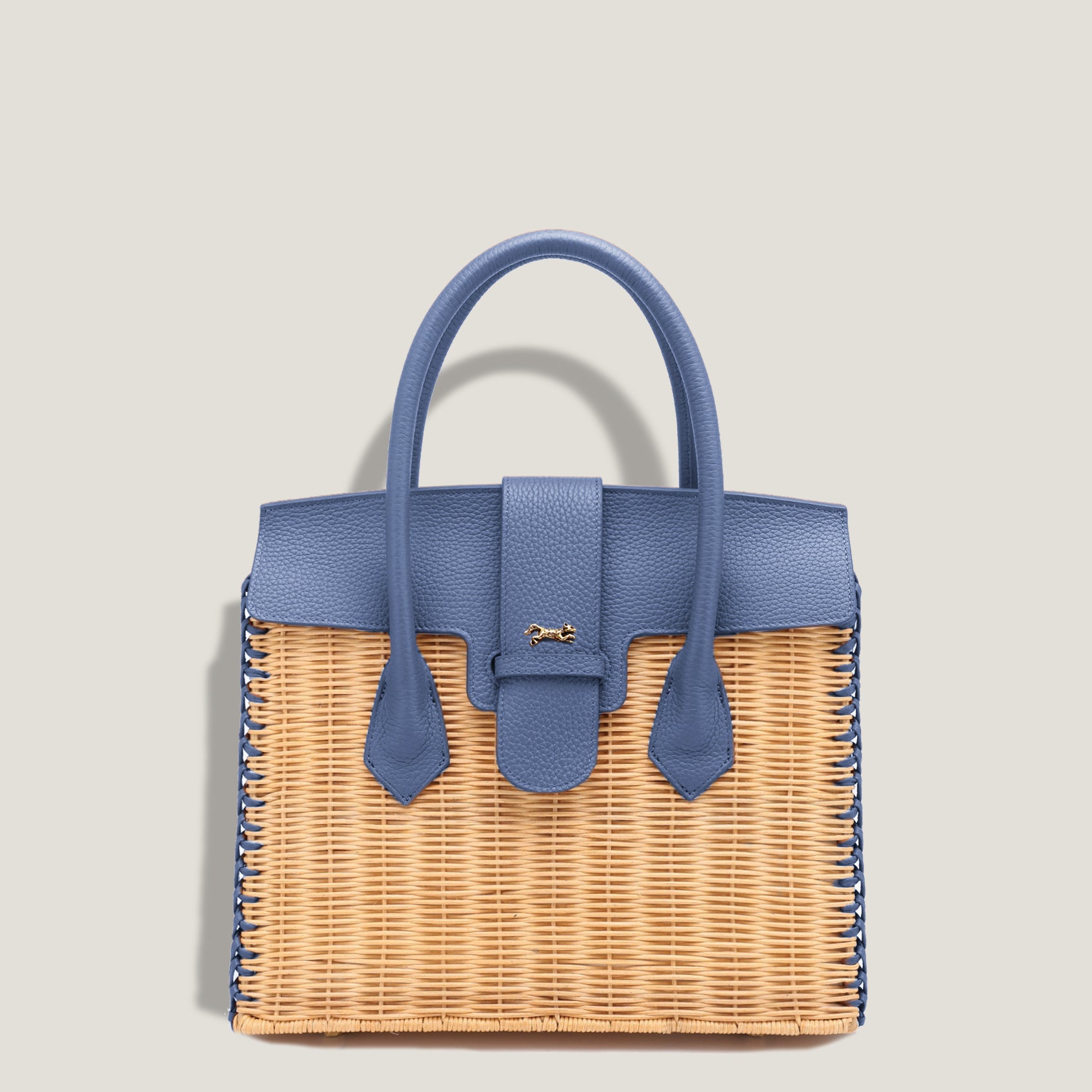 THE CARLTON  BASKET - CORNFLOWER