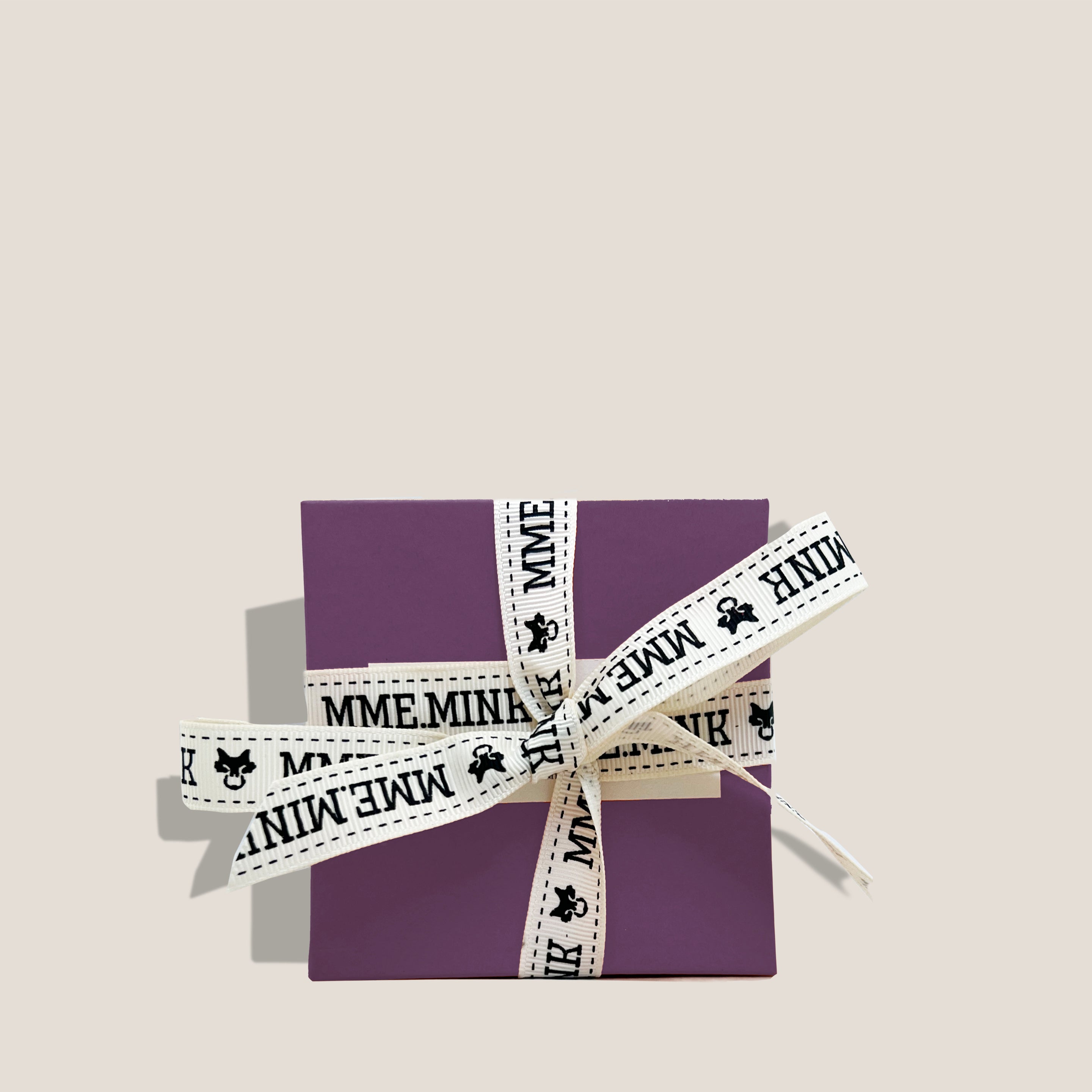 MME.MINK BOW HAIR BARRETTE - PLUM