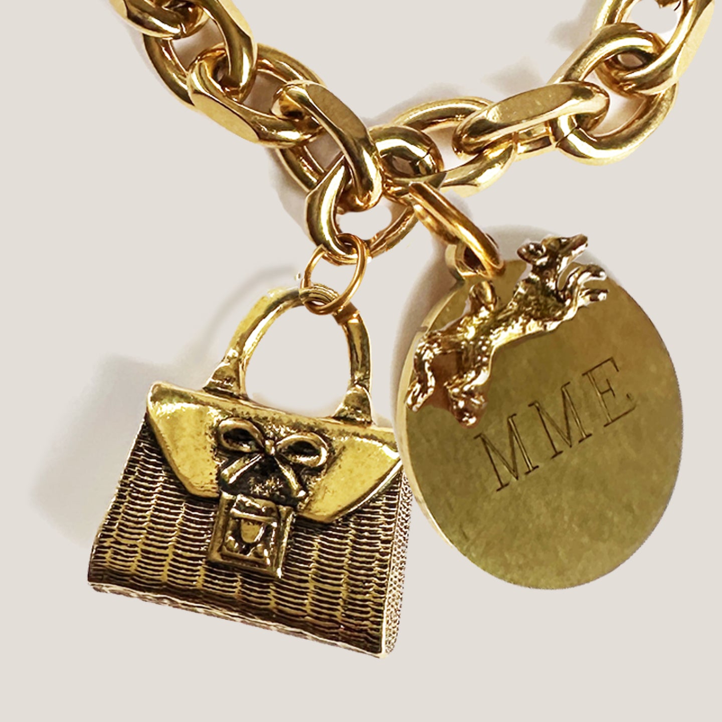 MME. CHARM LINK BRACELET with AUDREY BAG CHARM