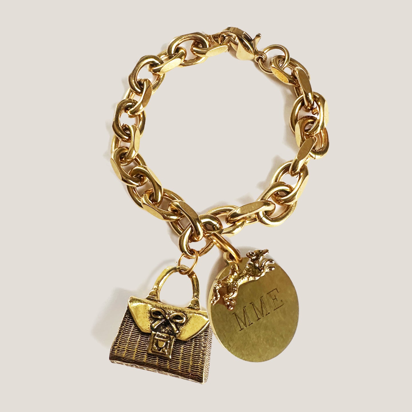 MME. CHARM LINK BRACELET with AUDREY BAG CHARM