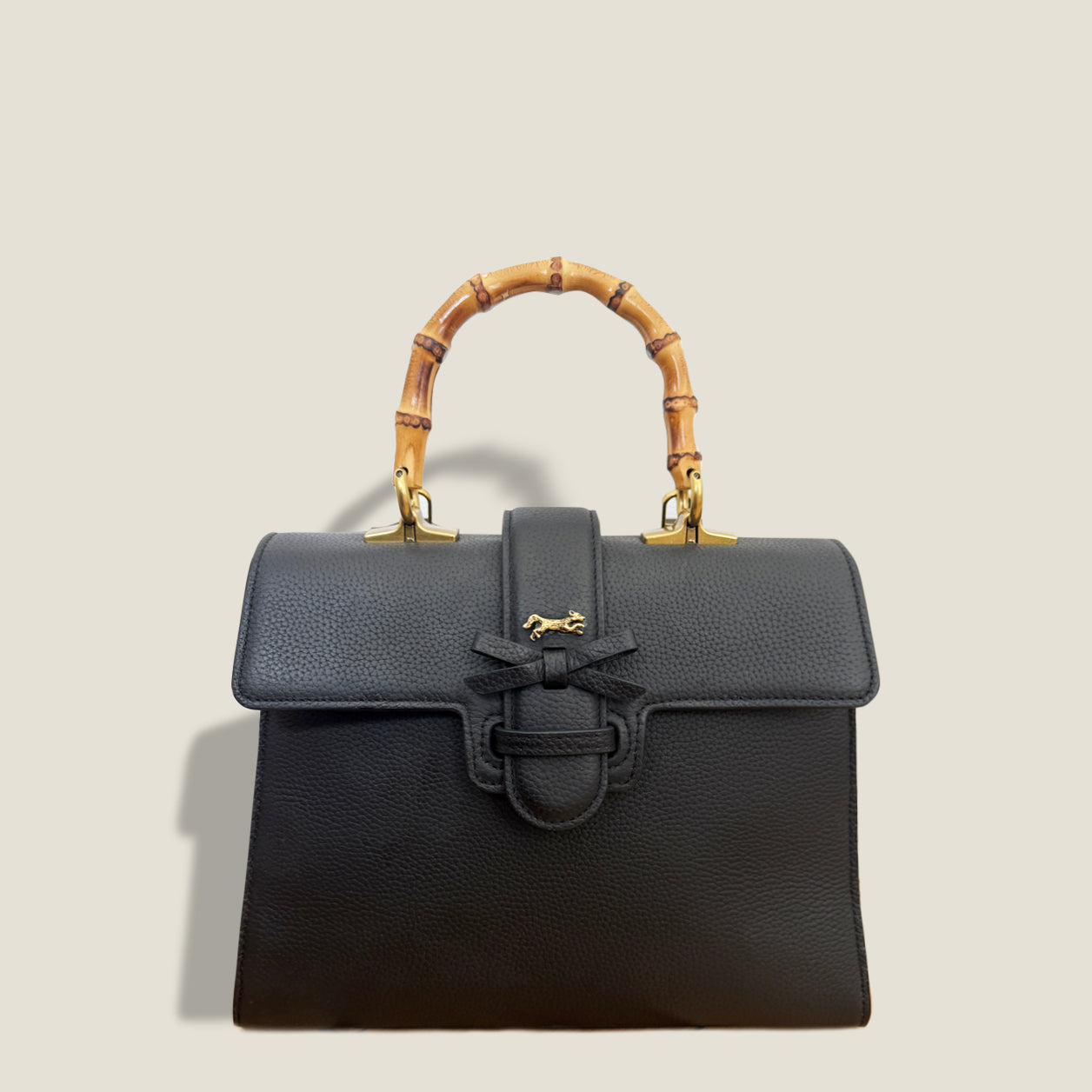 THE CARLTON BOW BAG PETITE - NOIR