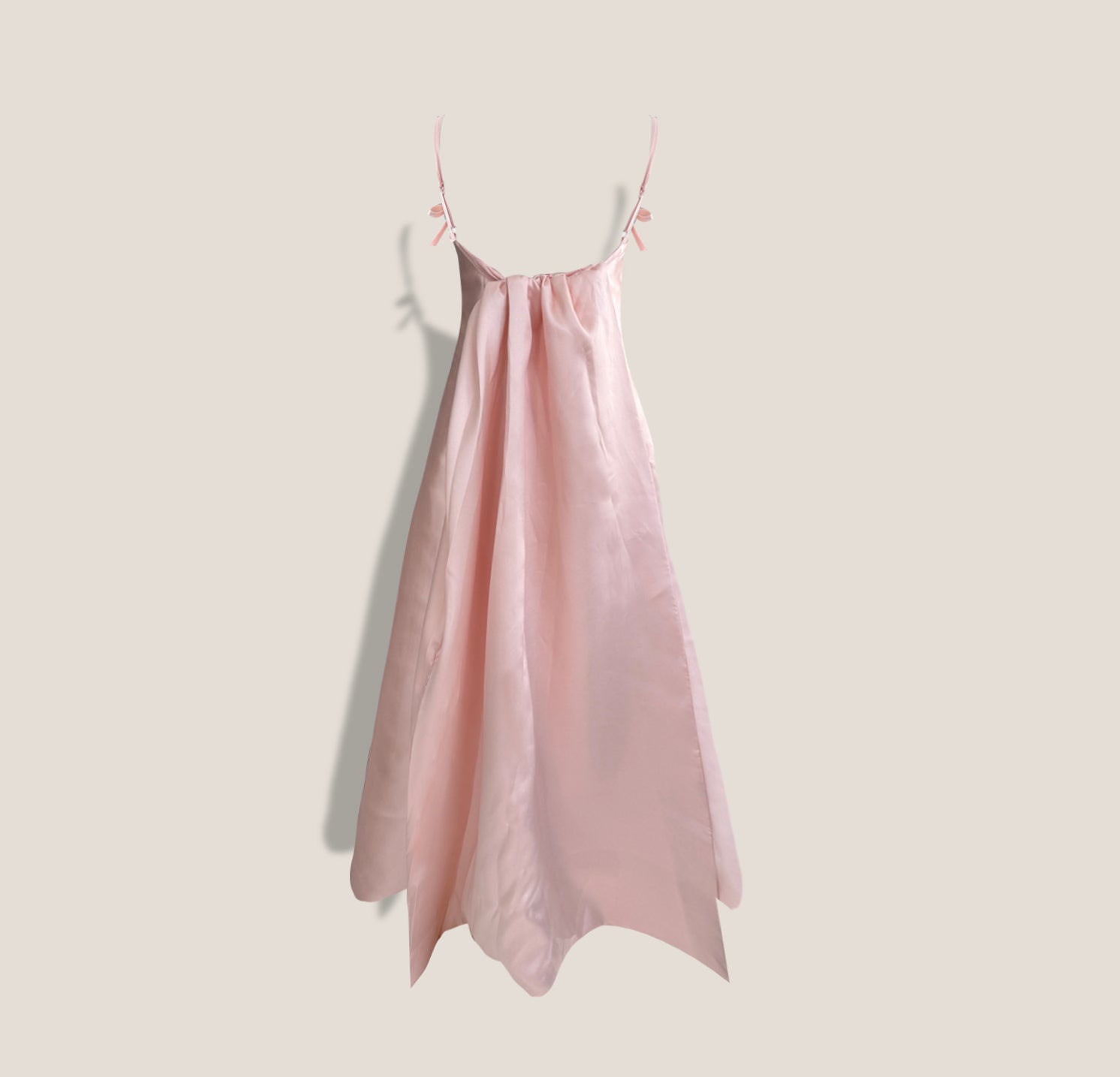 MME. SYMPHONY BUSTLE GOWN - BARELY PINK