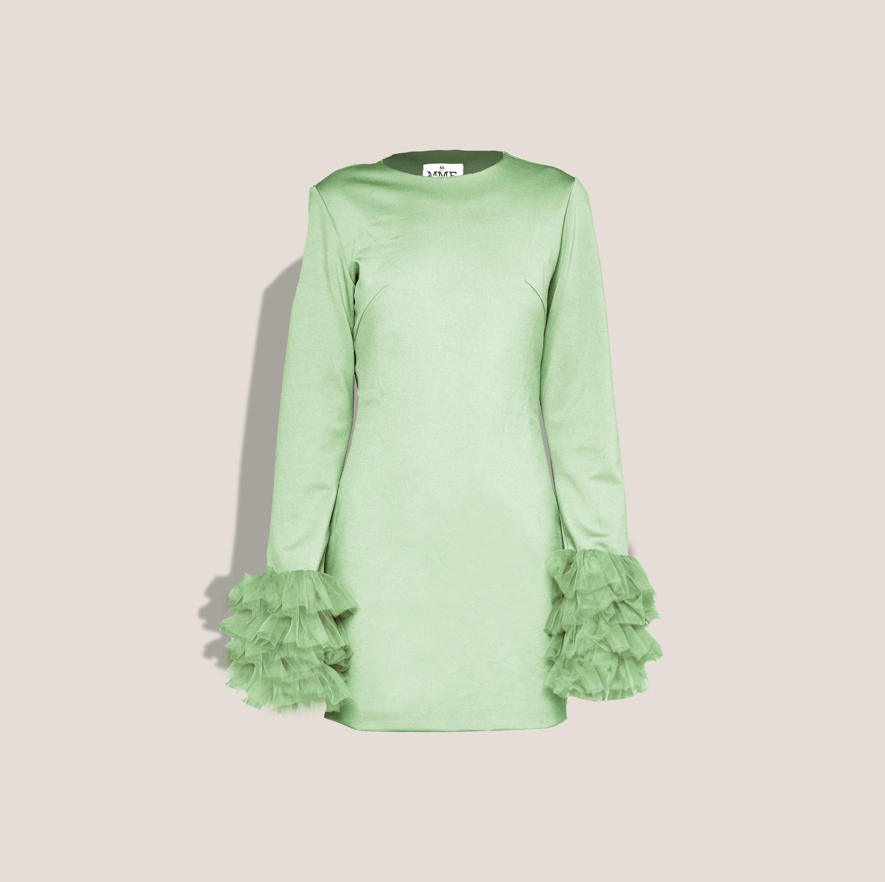 MME. TULLE COCKTAIL DRESS - FRENCH GREEN