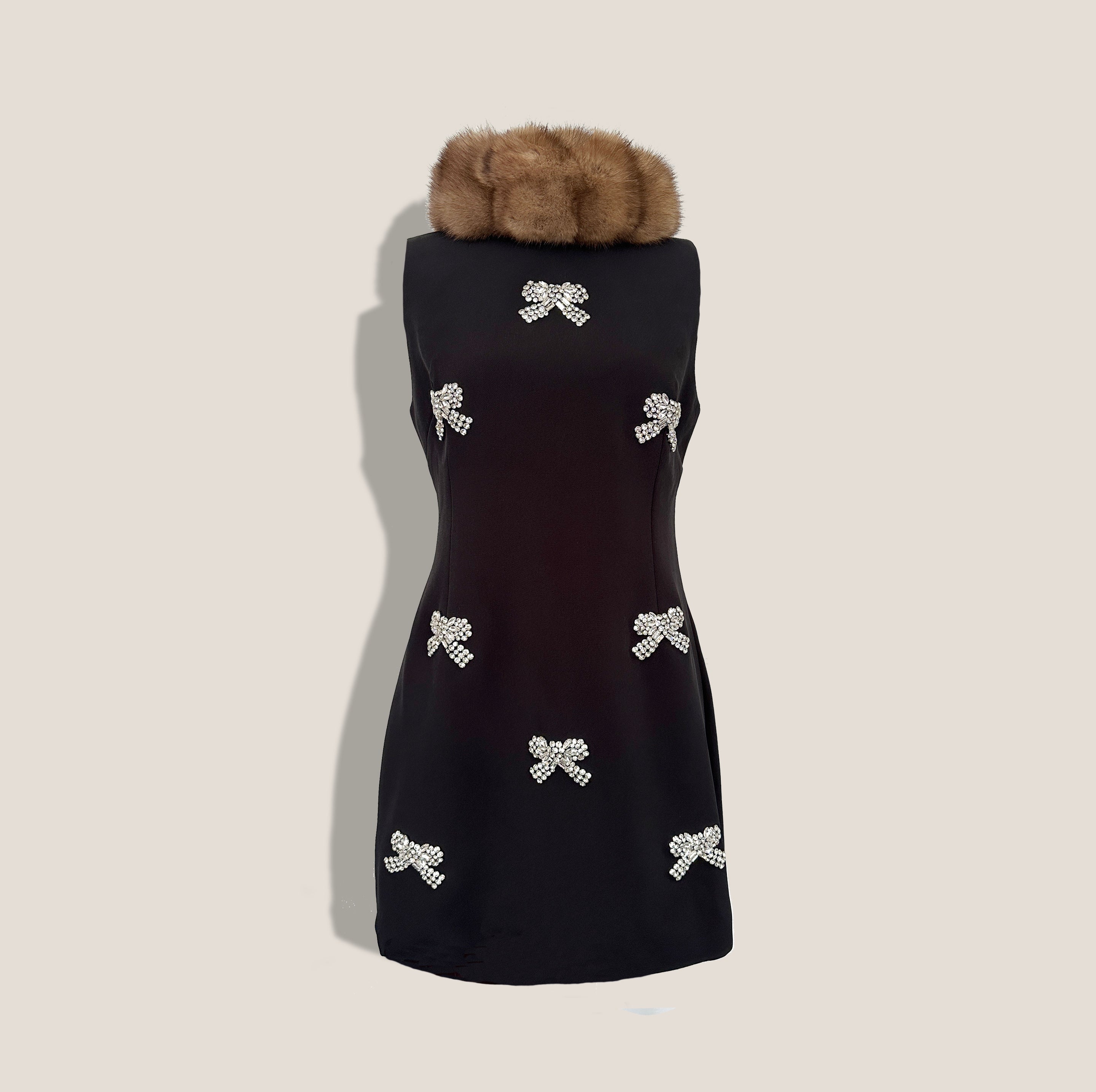 MME.MINK CRYSTAL BOW Dress