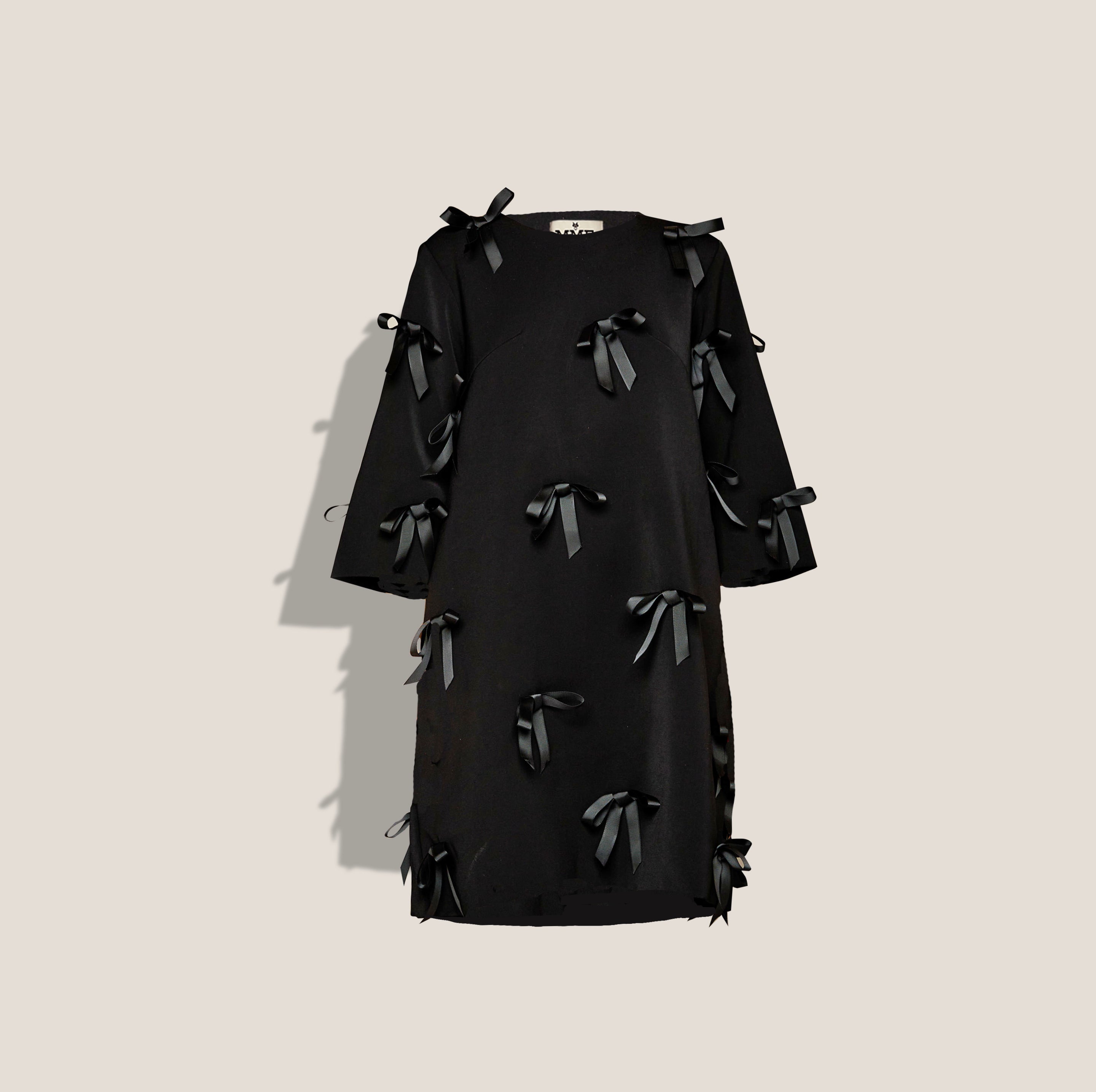 MME. Carlton Bow - 3/4 Sleeve Dress