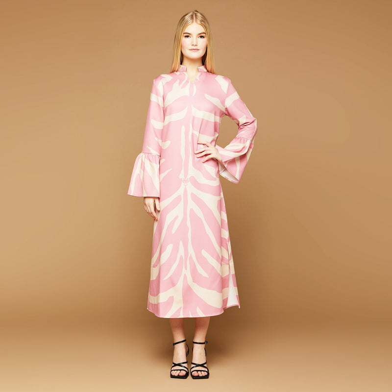 Mme.MINKMME. "ZEBRA"  PALM BEACH Dress - ROSE*