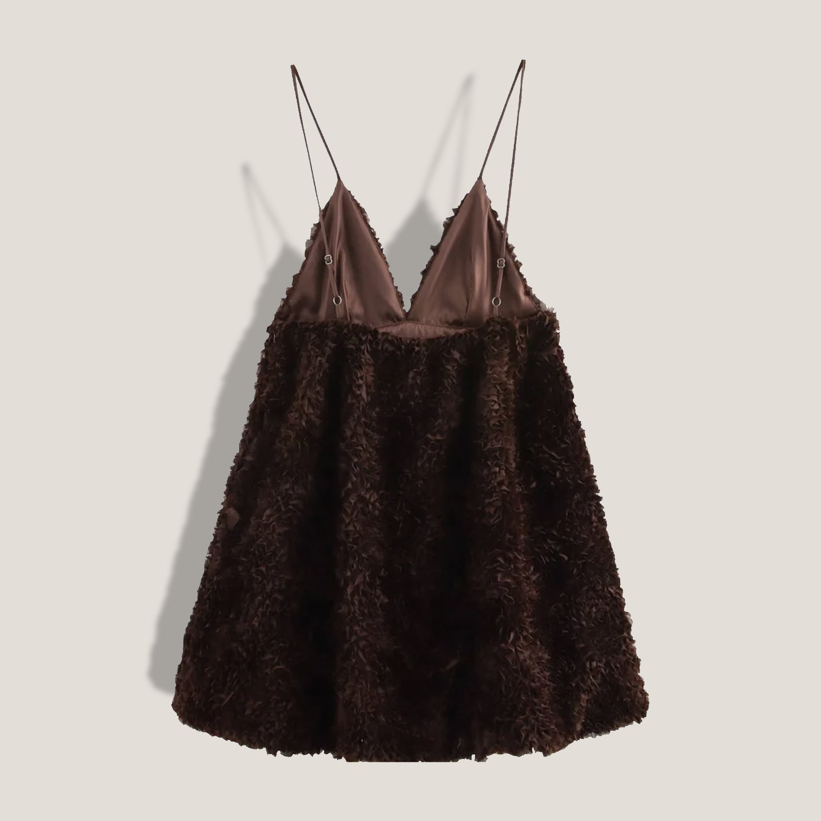 MME. TULLE-ETTE Slip Dress - CHOCOLATE