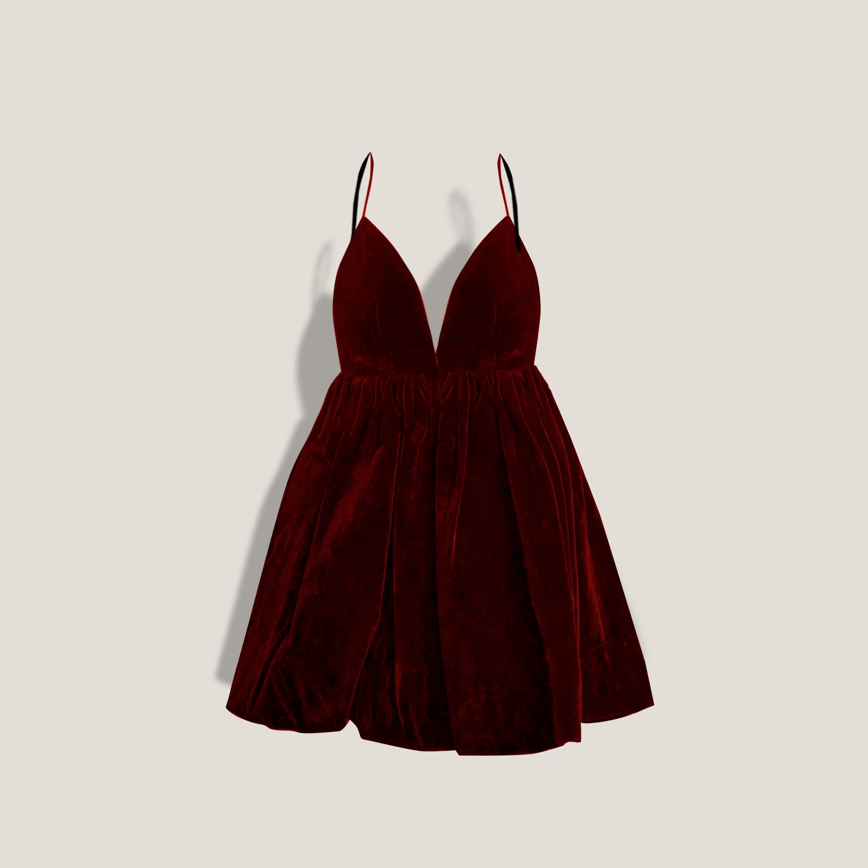 MME. MONACO COCKTAIL Dress - VELVET BURGUNDY