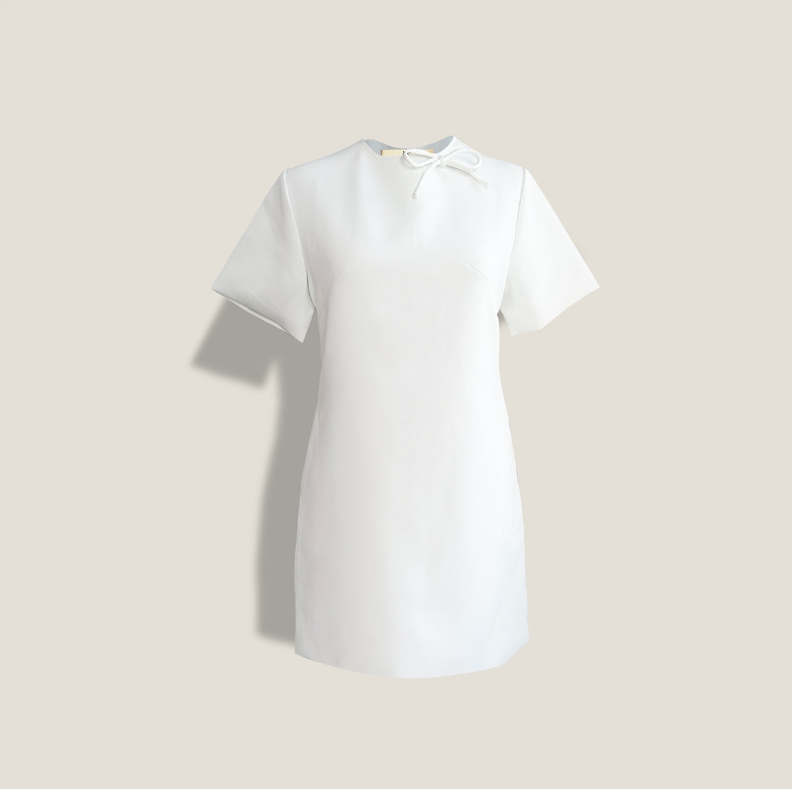 MME. CAP FERRAT MINI BOW DRESS - BLANC