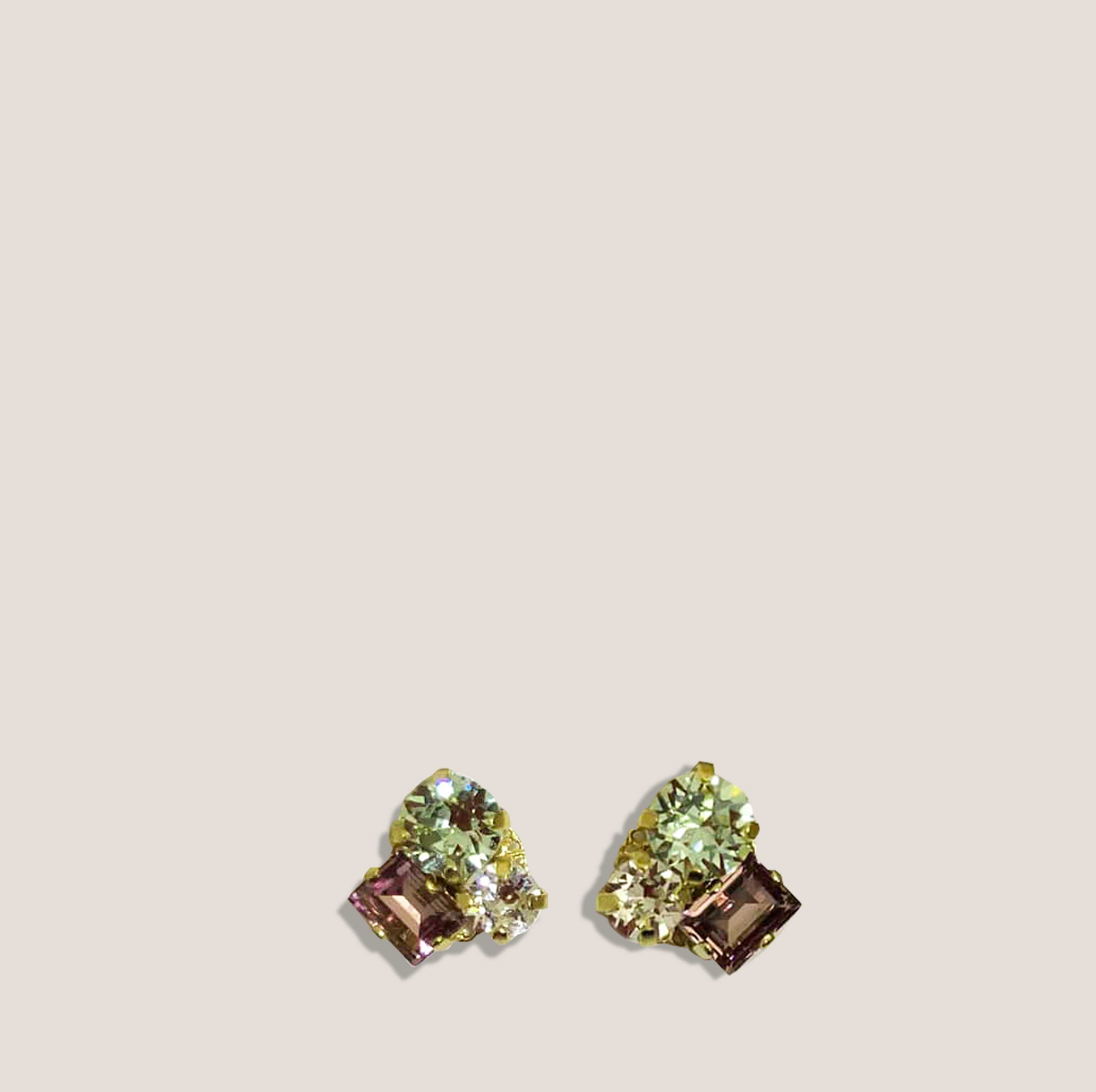 MME.MINK ESTATE Earrings - Moss/Plum