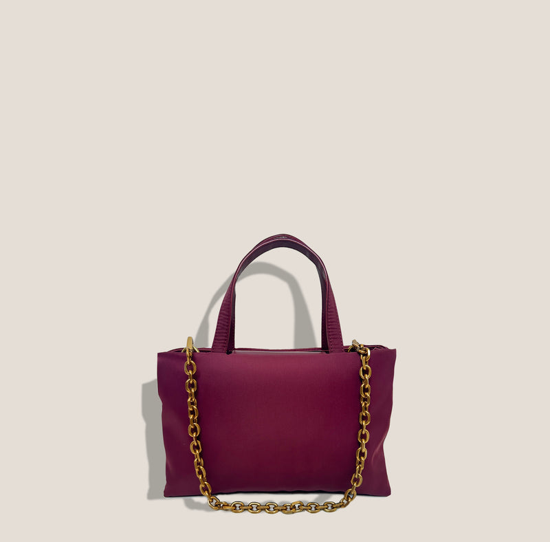 Mme.MINKMME. ELOISE TOTE - NYLON BURGUNDY