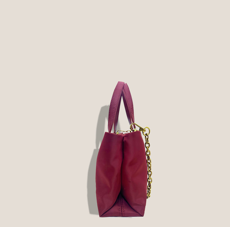 Mme.MINKMME. ELOISE TOTE - NYLON BURGUNDY