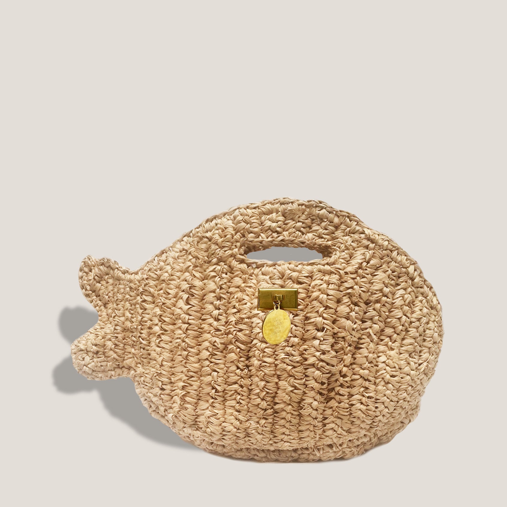 MME. FISH RAFFIA WOVEN Clutch