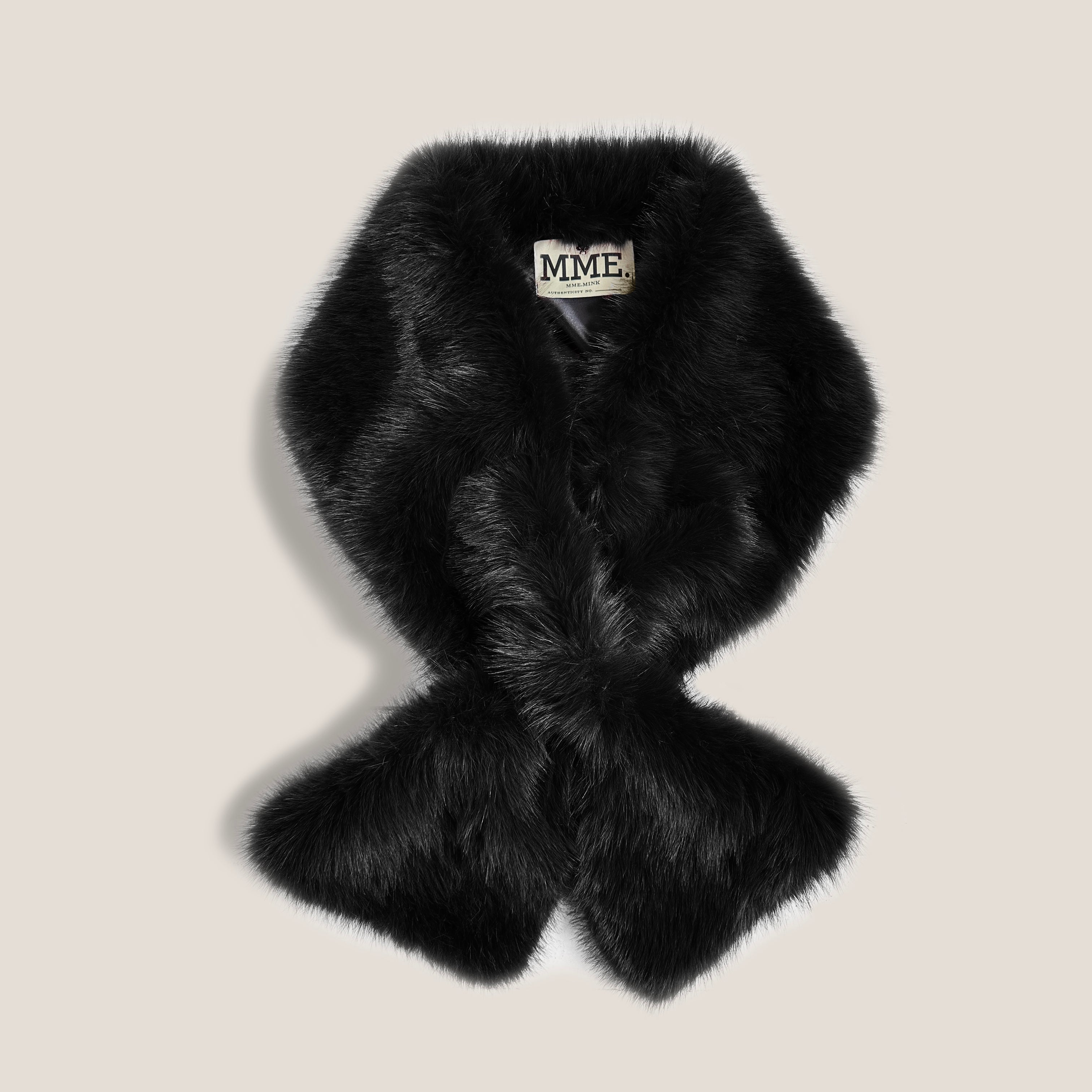 The Radziwill Wrap - Fur Scarf NOIR