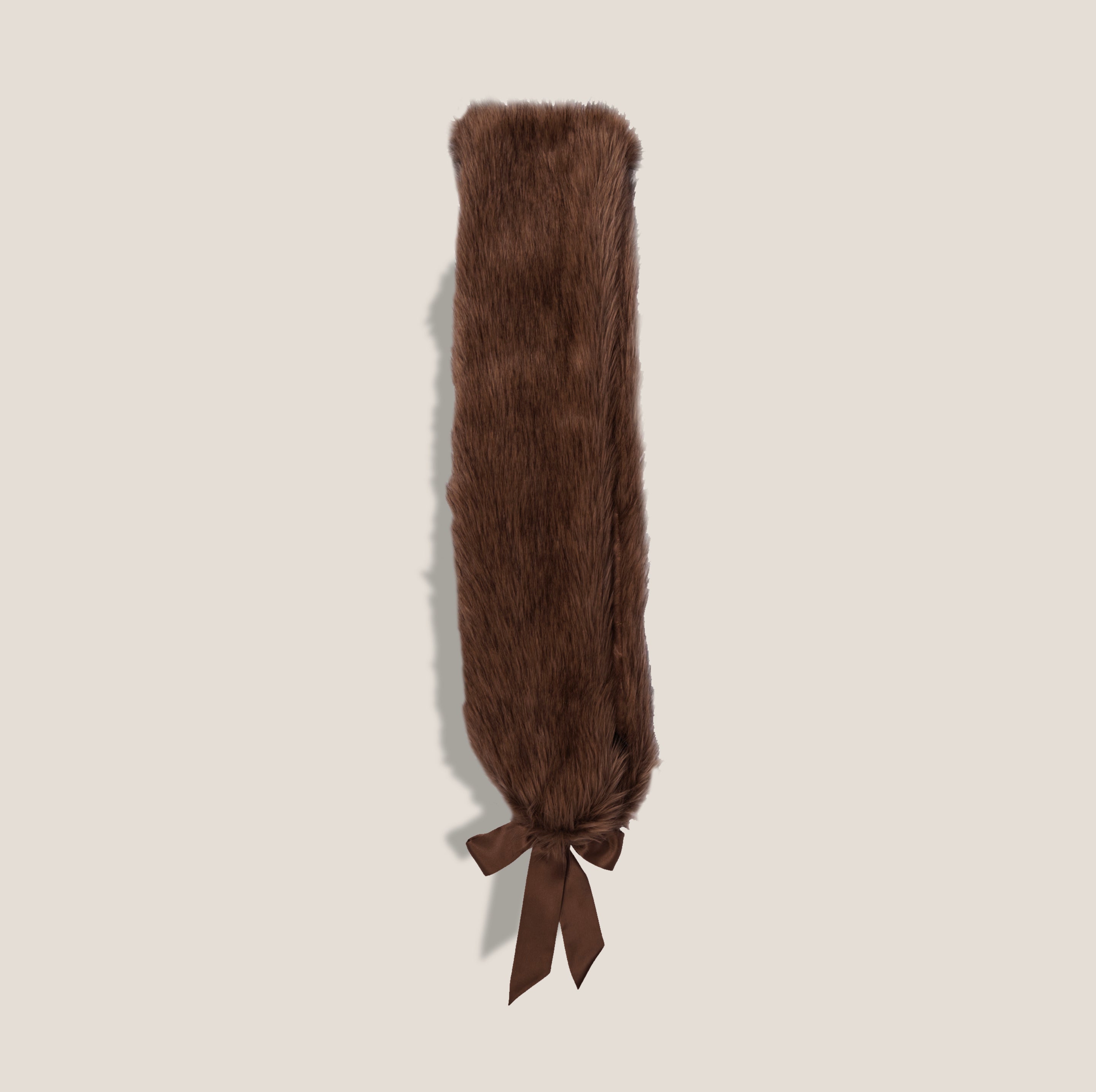 MME. BARDOT Wrap - Fur Scarf CHOCOLATE