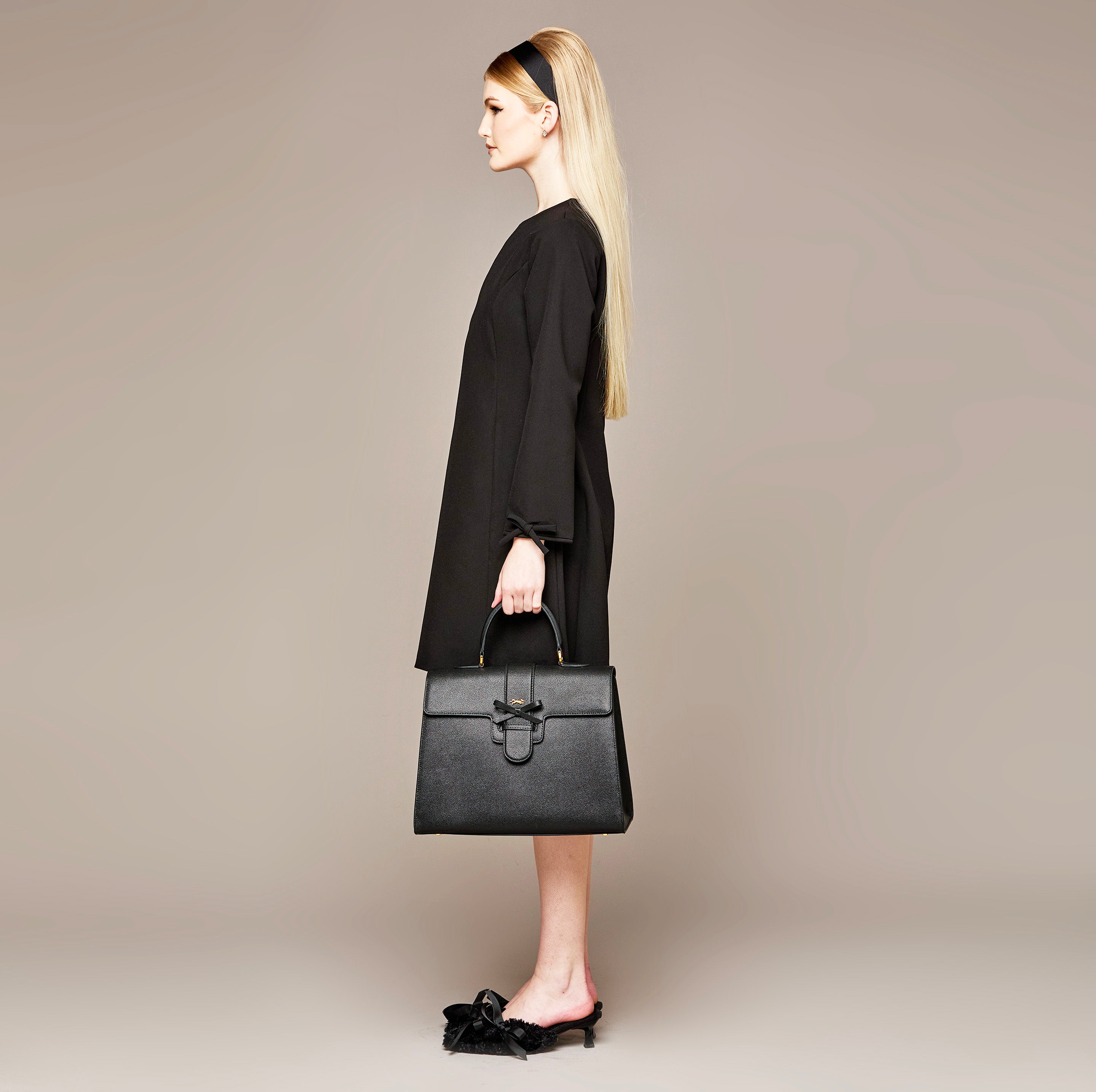 MME. KITTY NOIR MINI DRESS