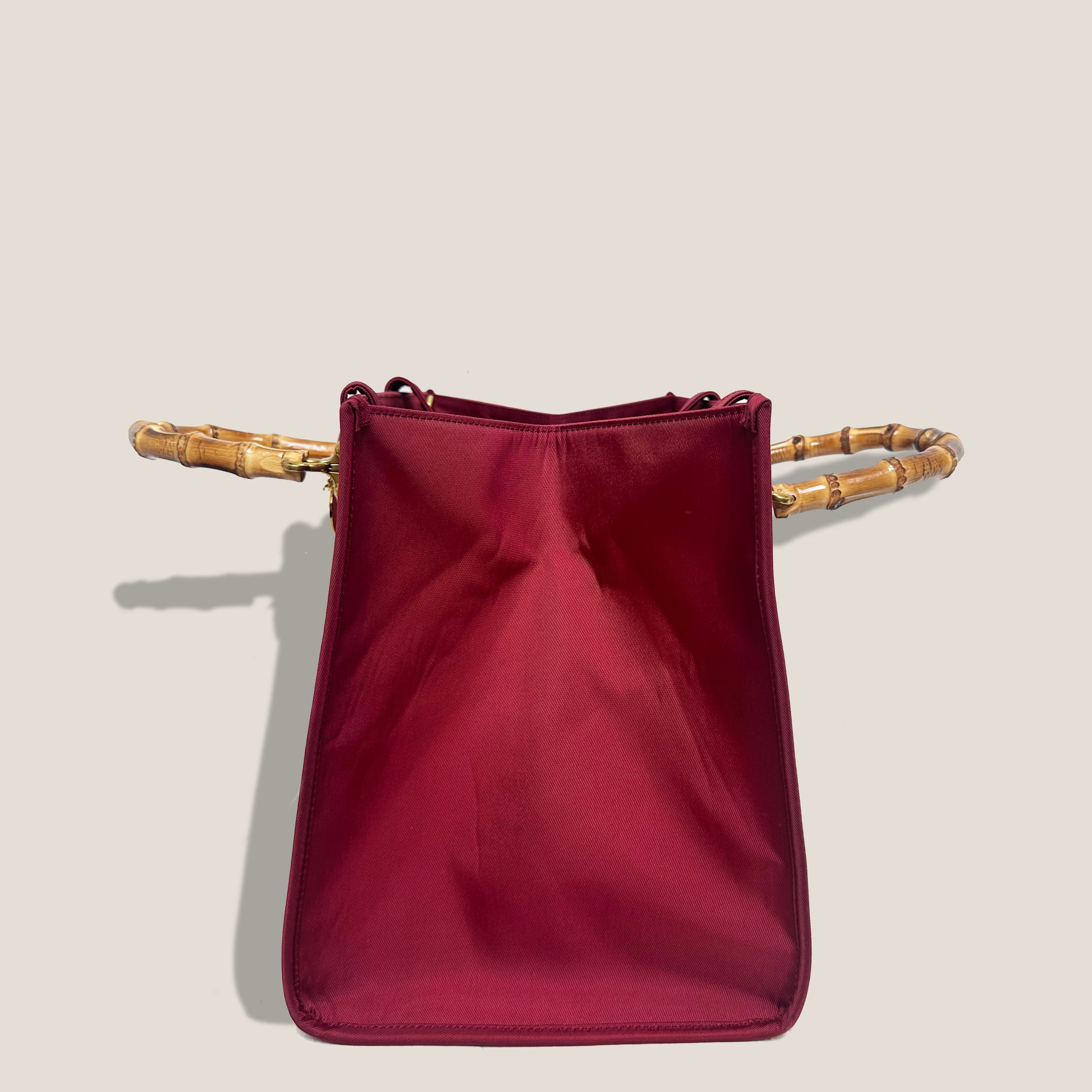 MME. ASTRUD TOTE - SATIN NYLON BURGUNDY
