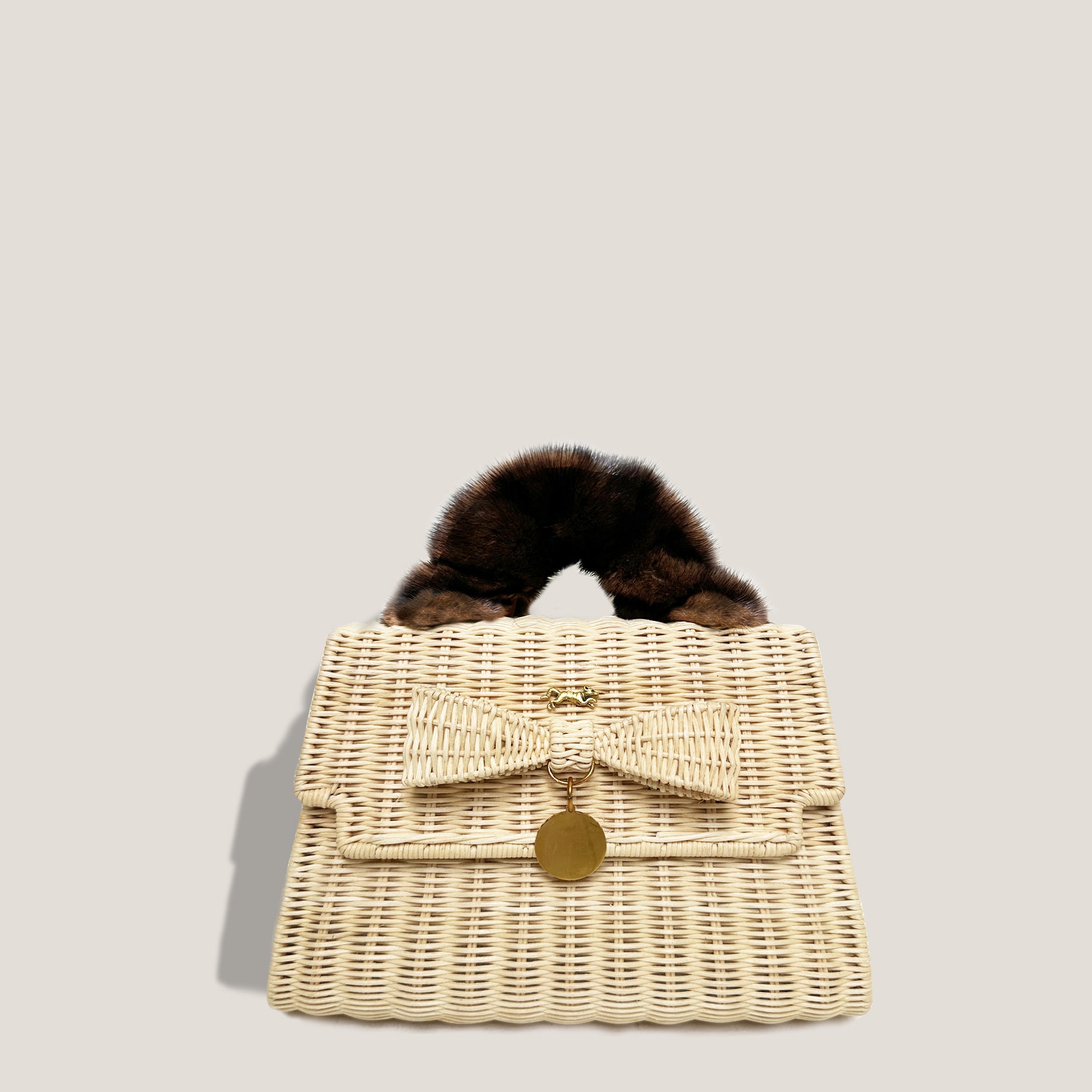 MME. ORANGERIE PETITE MINK BAG  - Sable