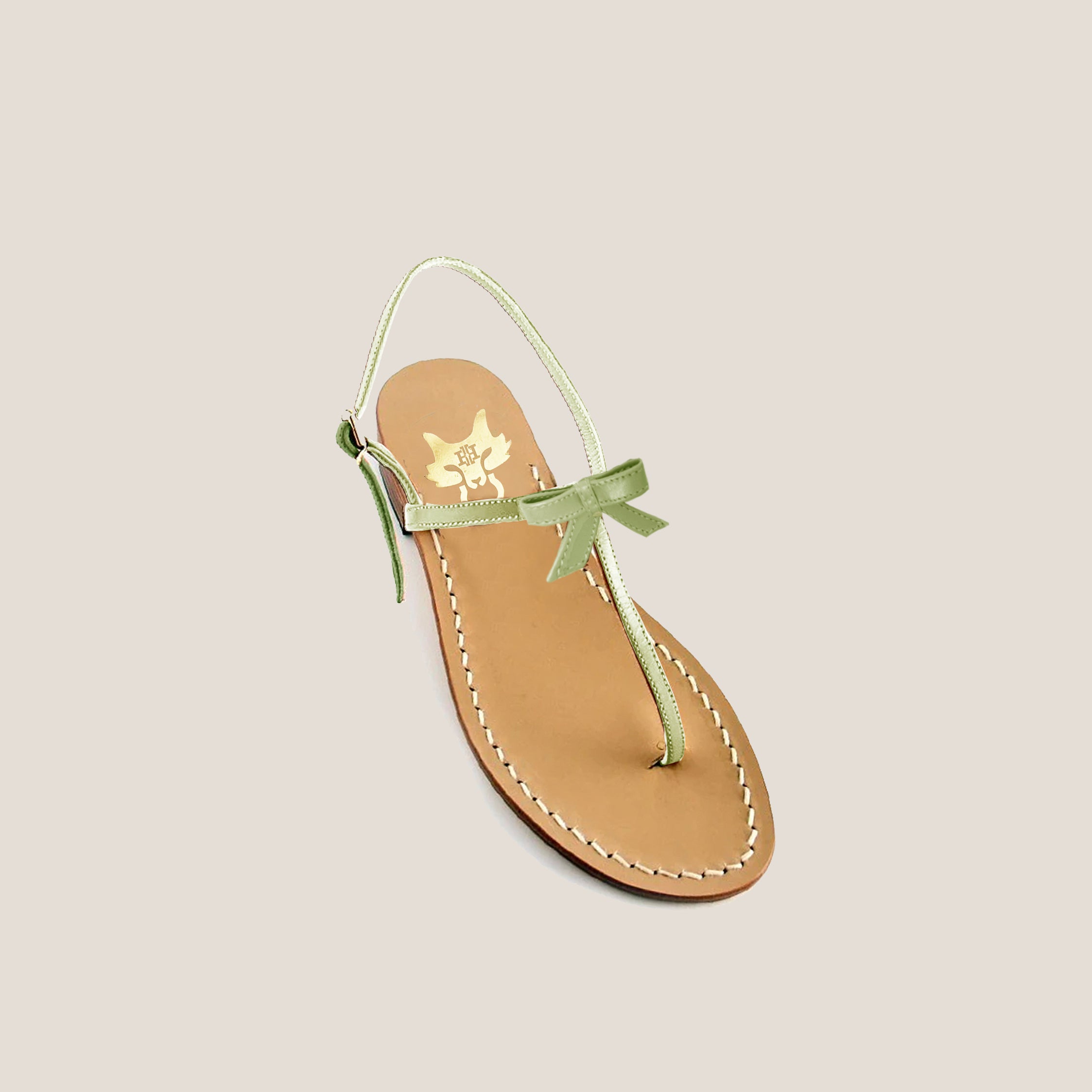 MME.MINK Jackie Sandal  - FRENCH GREEN