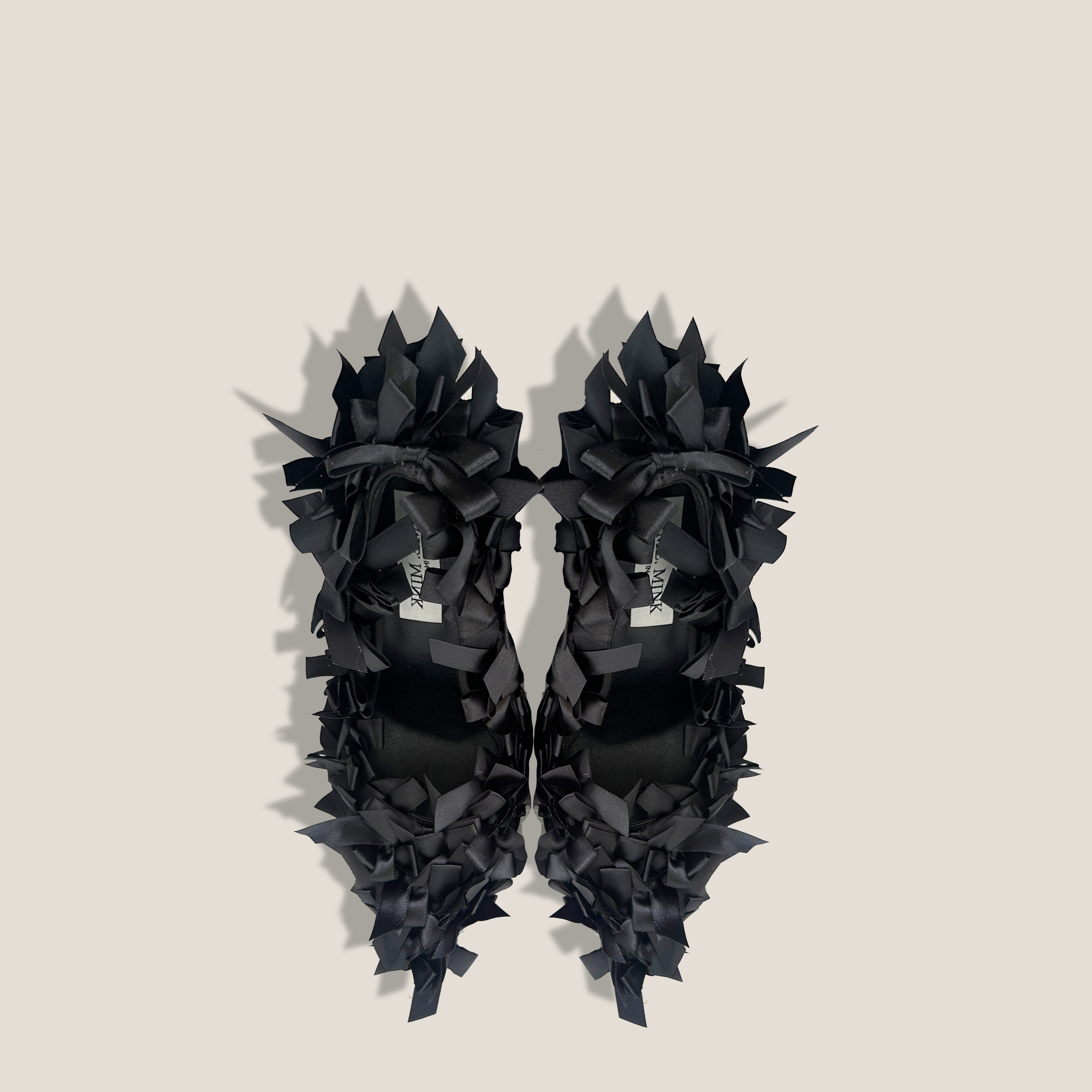 MME.MINK BOW STILETTOS