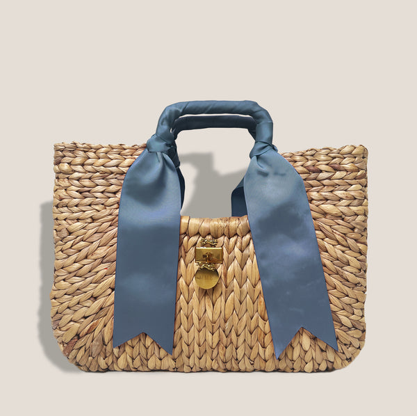Mme.MINKMME. FOREVER HOLIDAY BENTLEY TOTE -  CORNFLOWER