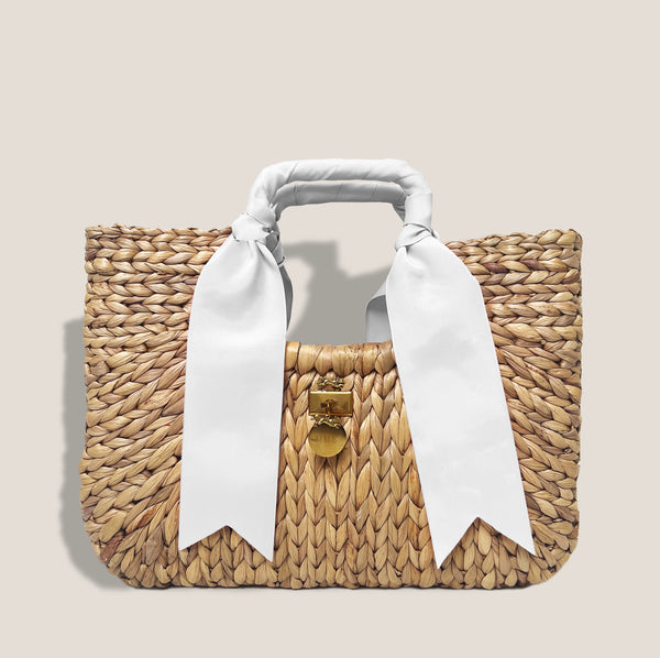 Mme.MINKMME. FOREVER HOLIDAY BENTLEY TOTE - BLANC