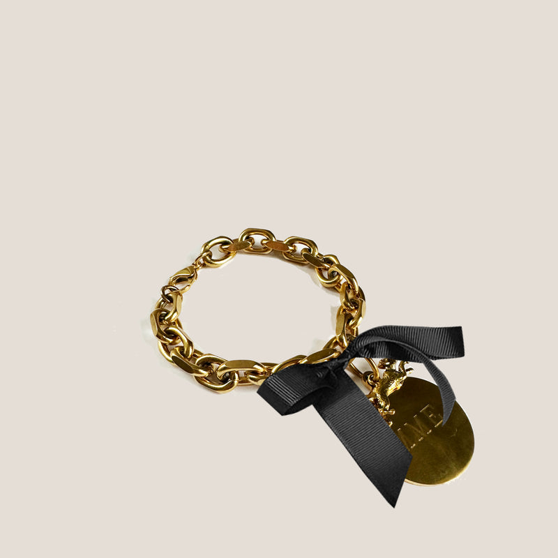 Mme.MINKMME. CHARM LINK With Bow BRACELET