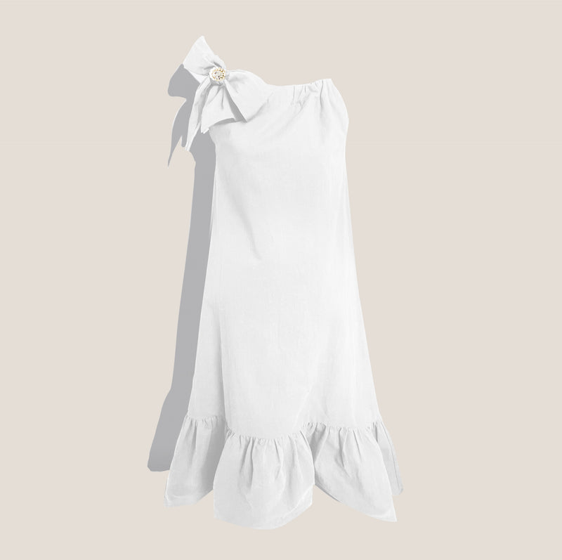 Mme.MINKMME. CHLOE Dress - WHITE