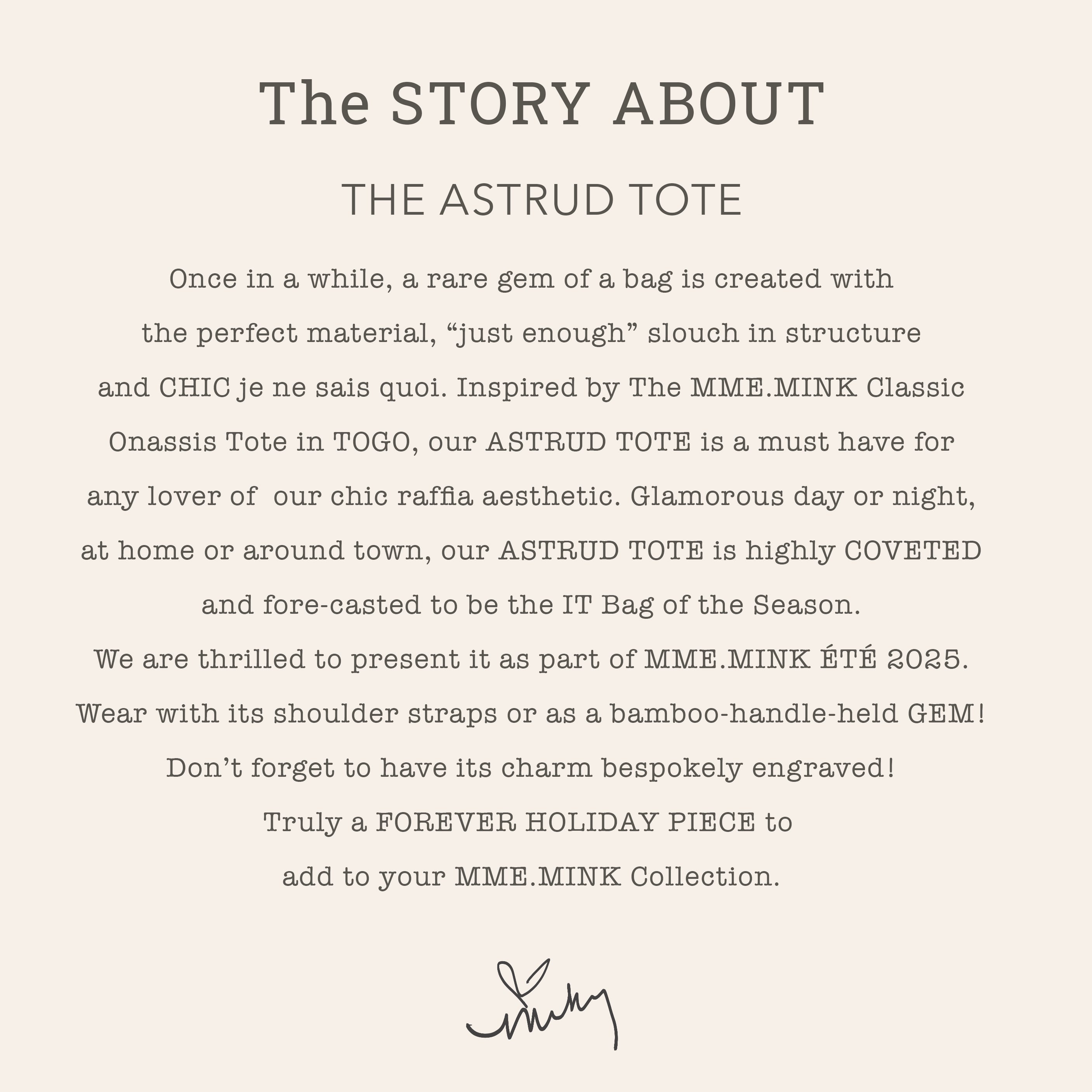 MME. ASTRUD TOTE - AZUR – Mme.MINK