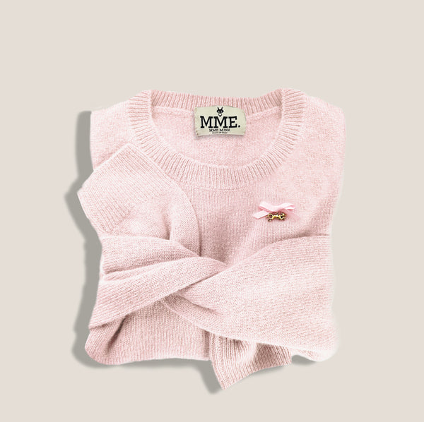 Mme.MINKMME. SPRING Cashmere "Pully" - ROSE