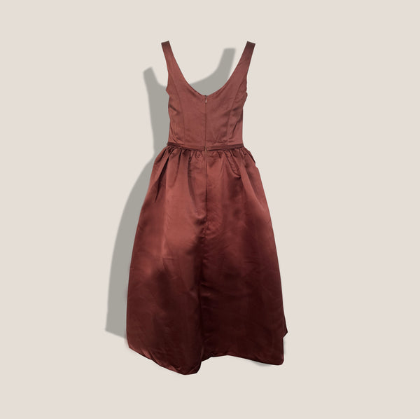 Mme.MINKMME.MINK SCALA DRESS - CHOCOLATE