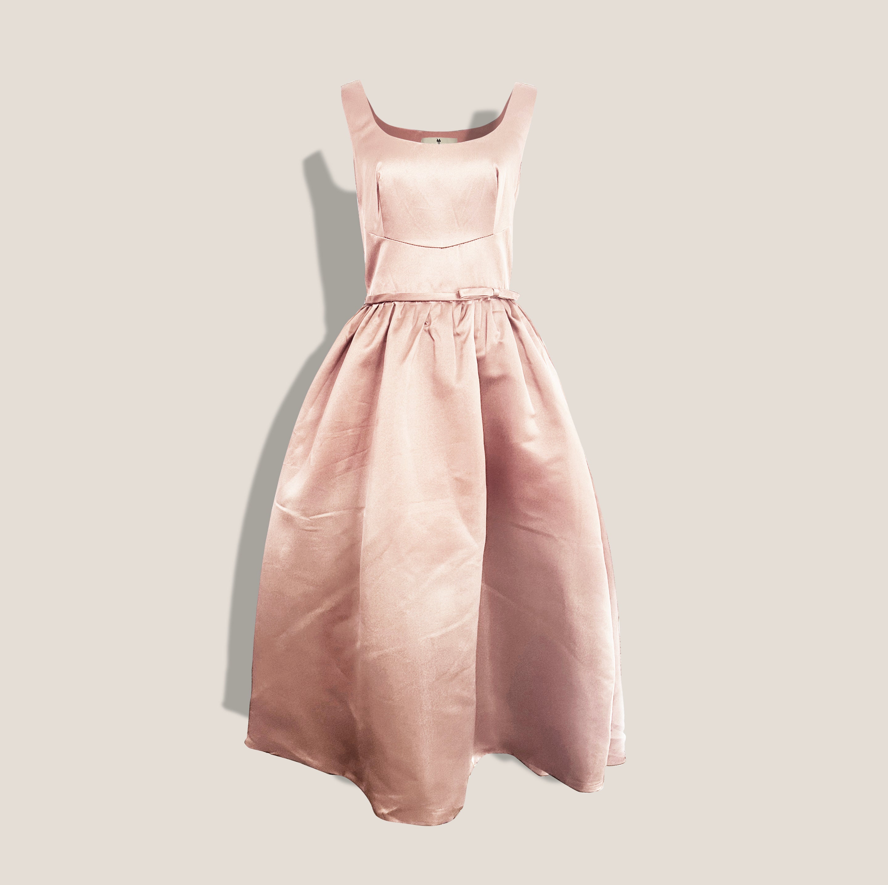 MME.MINK SCALA DRESS - BARELY PINK