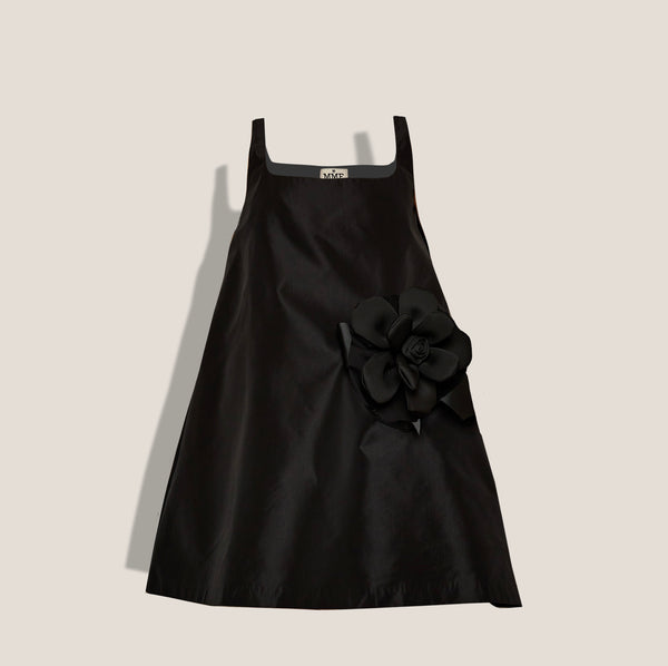 Mme.MINKMME. FLOWER POCKET DRESS - NOIR